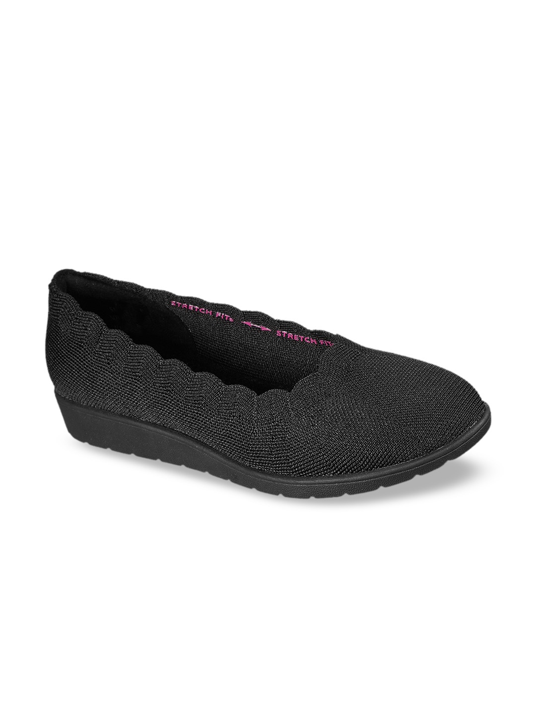 

Skechers Women Black Solid CLEO FLEX WEDGE - SPELLBOUND Casual Shoes