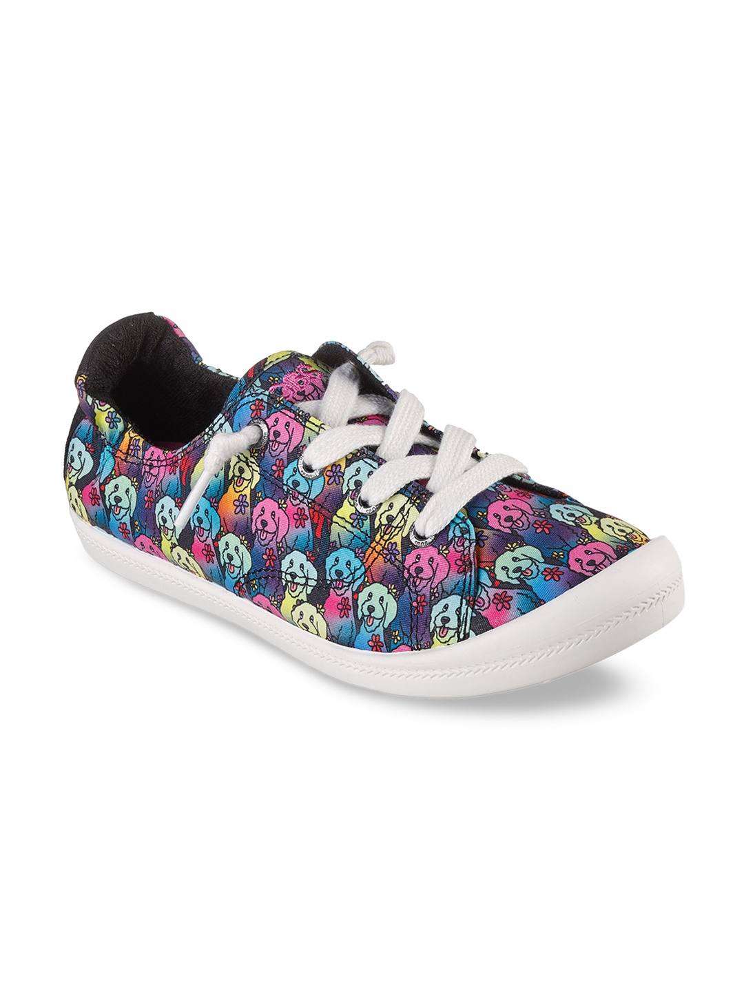 

Skechers Women Black & Pink Printed Sneaker Casual Shoes