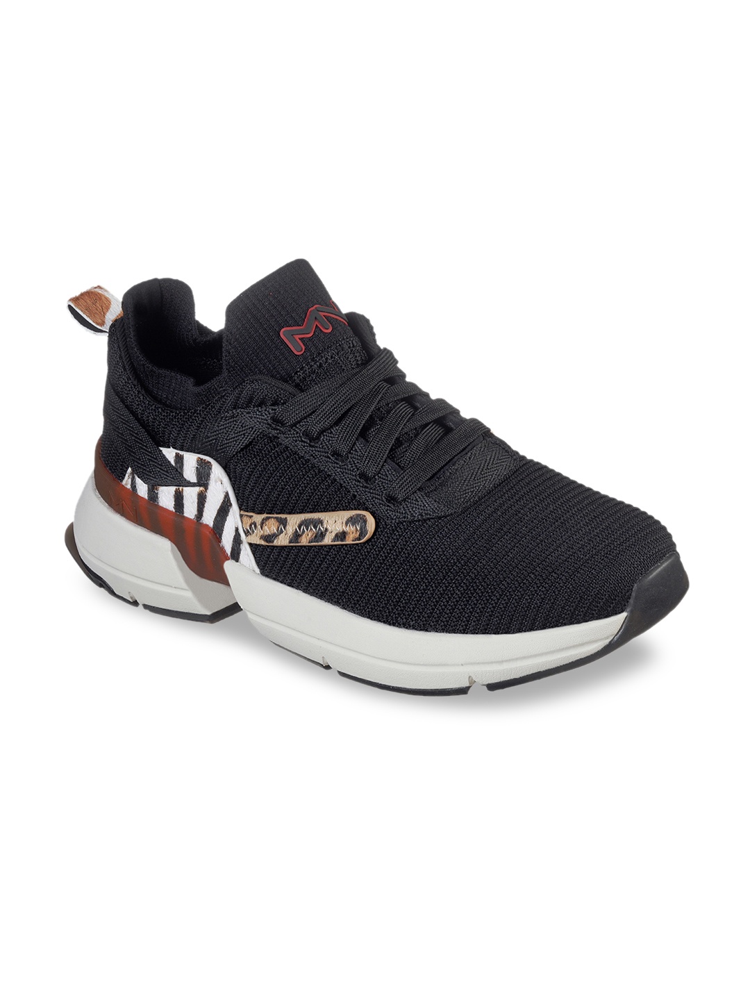 

Skechers Women Black & Brown Printed Sneakers Casual Shoes