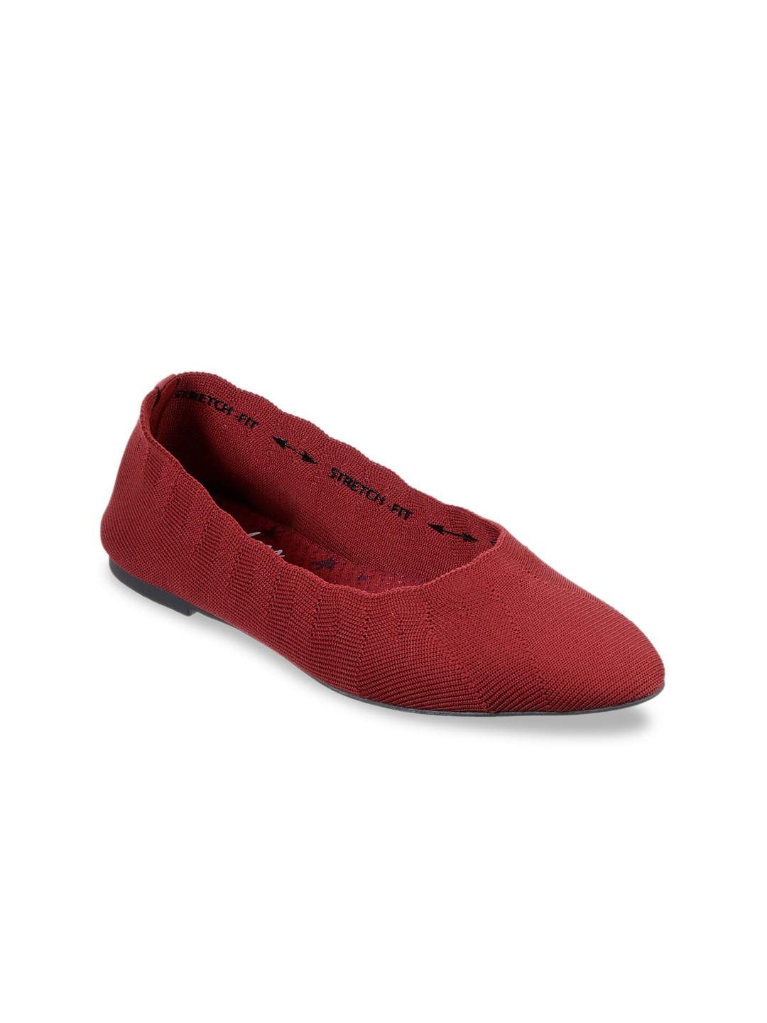 

Skechers Women Red Woven Design Slip-On Sneakers