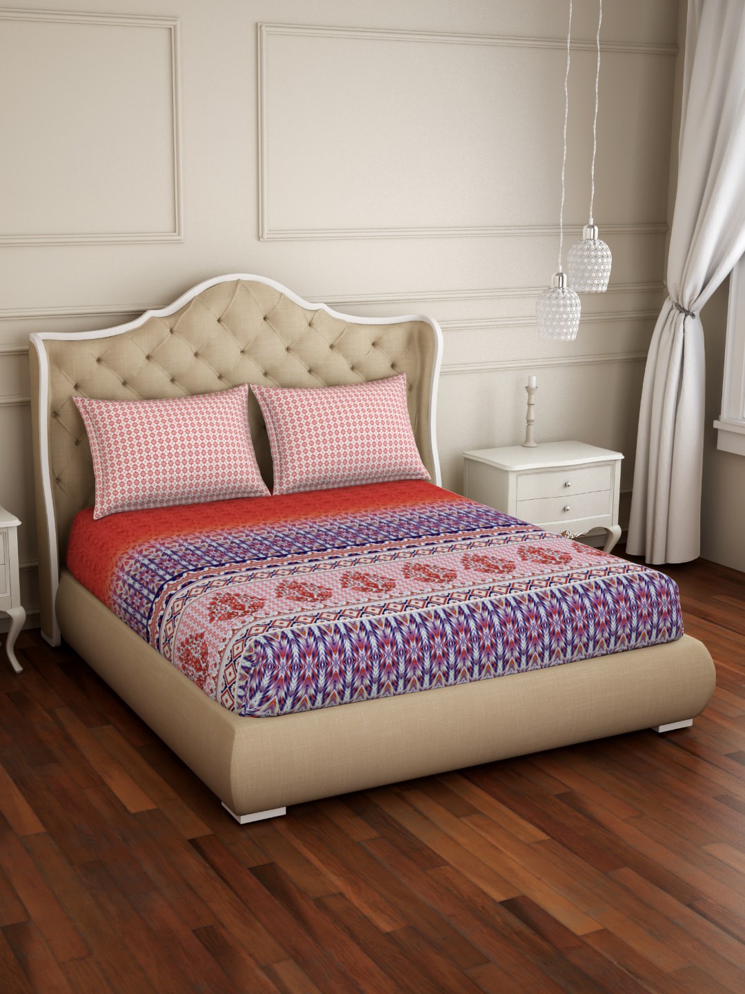 

SPACES Unisex Red Bedsheets