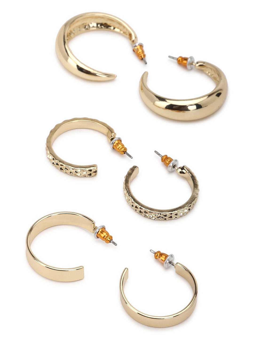 

FOREVER 21 Gold-Toned Contemporary Studs Earrings