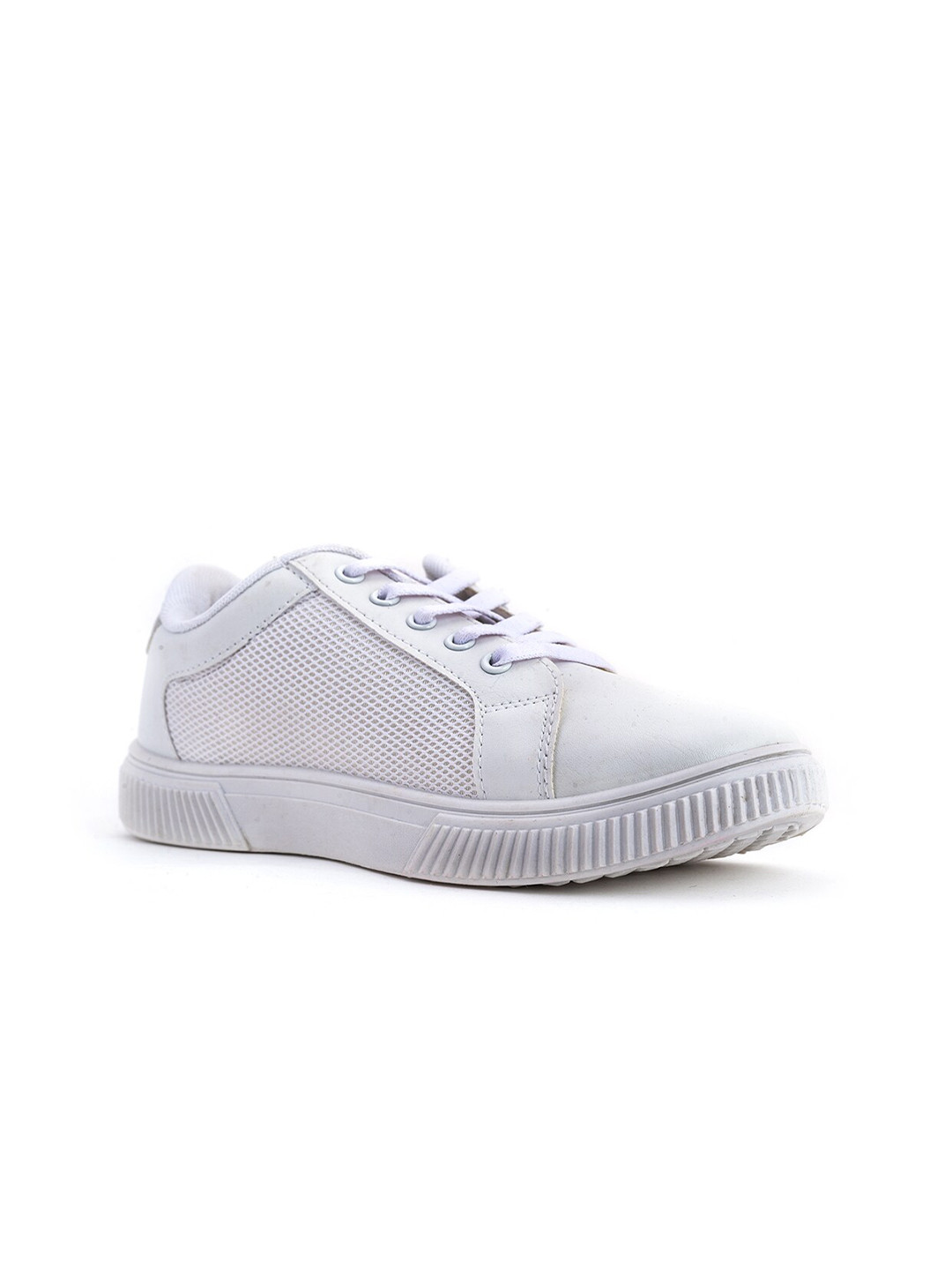 

Khadims Women White Textile Running Non-Marking Shoes