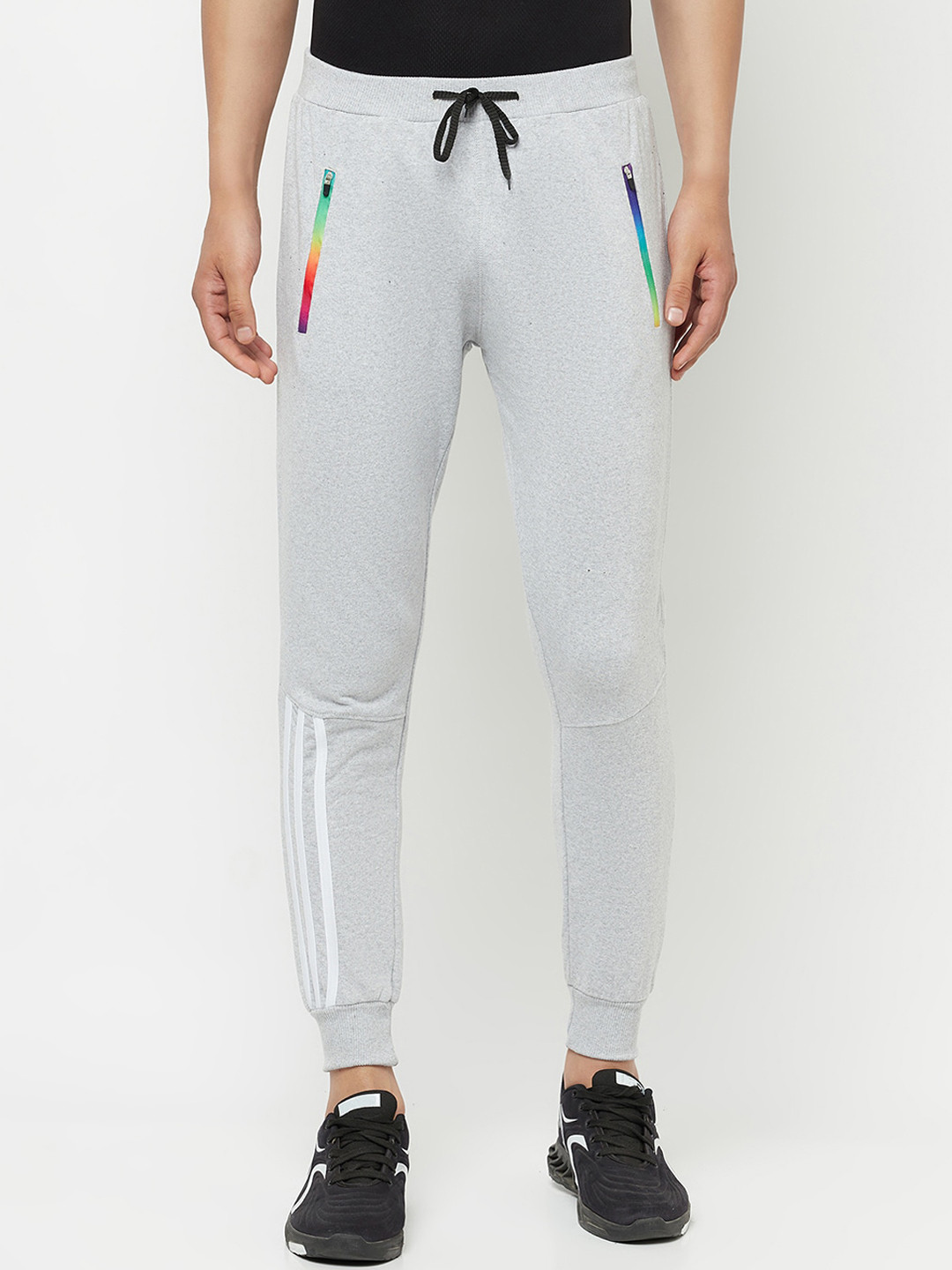 

ELEGANCE Men Grey Solid Joggers