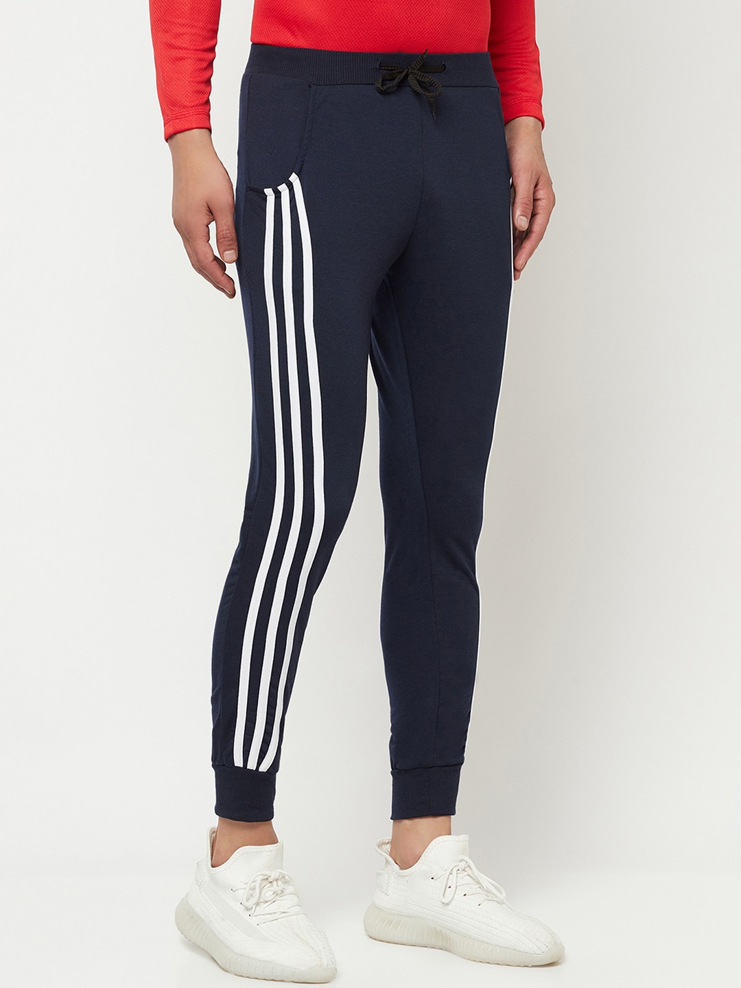 

ELEGANCE Men Navy Blue Solid Track Pants