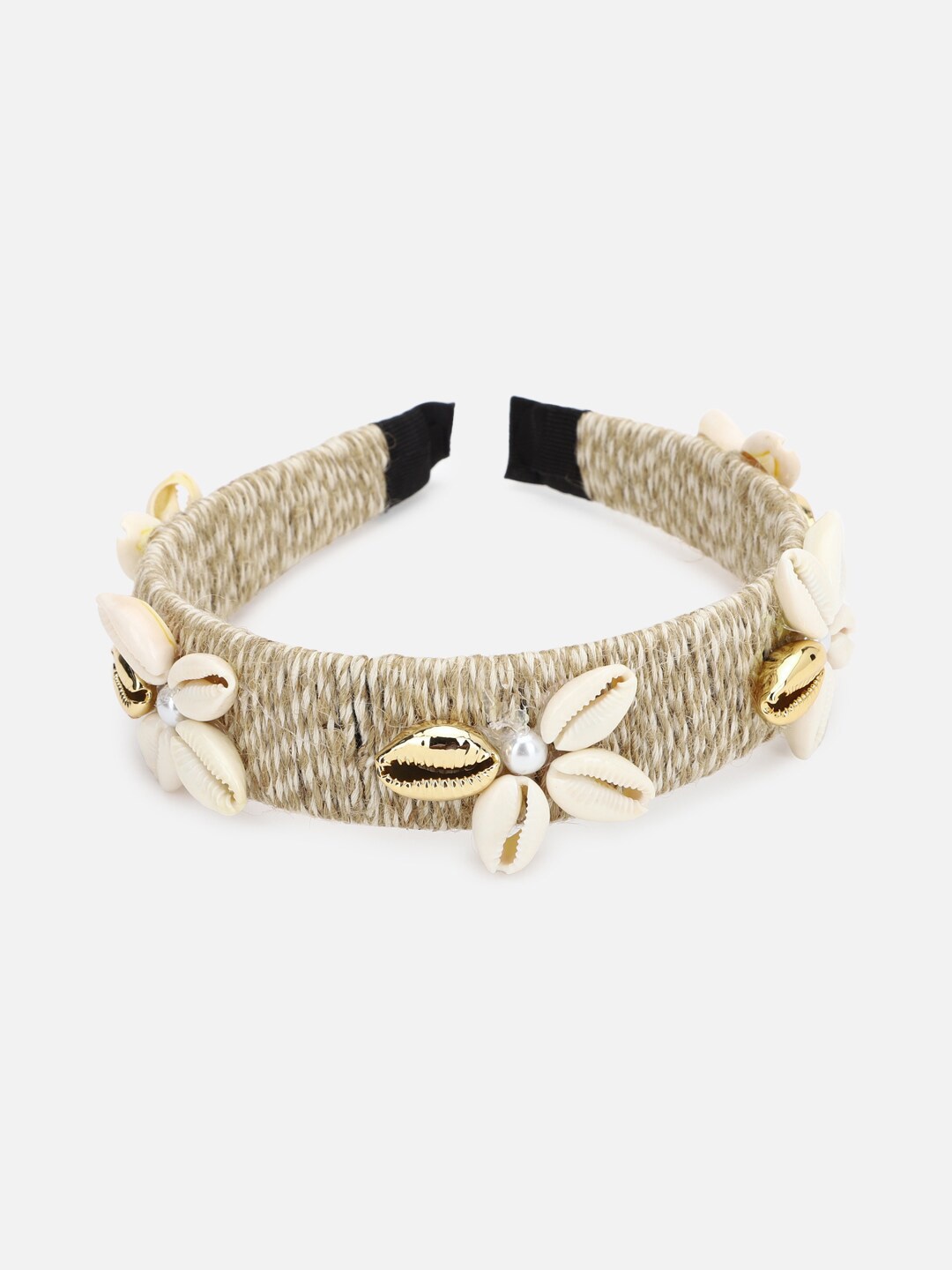 

FOREVER 21 Women Brown & White Hairband