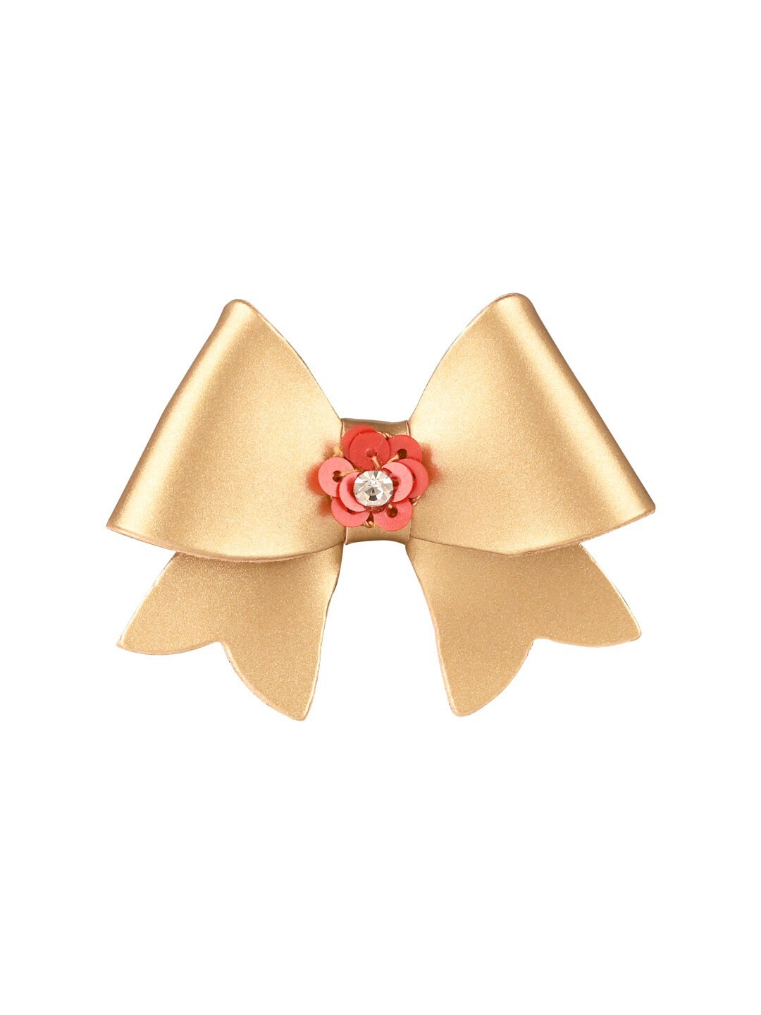 

Aye Candy Girls Gold-Toned & Red Embellished Alligator Hair Clip