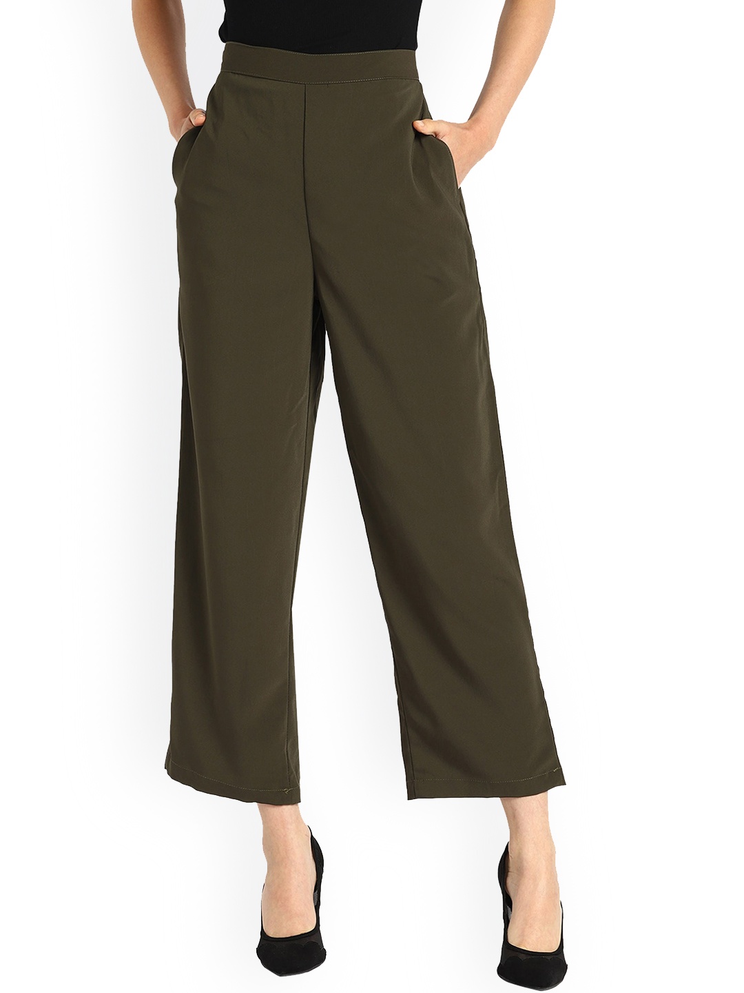 

Fashfun Women Olive Green Trousers
