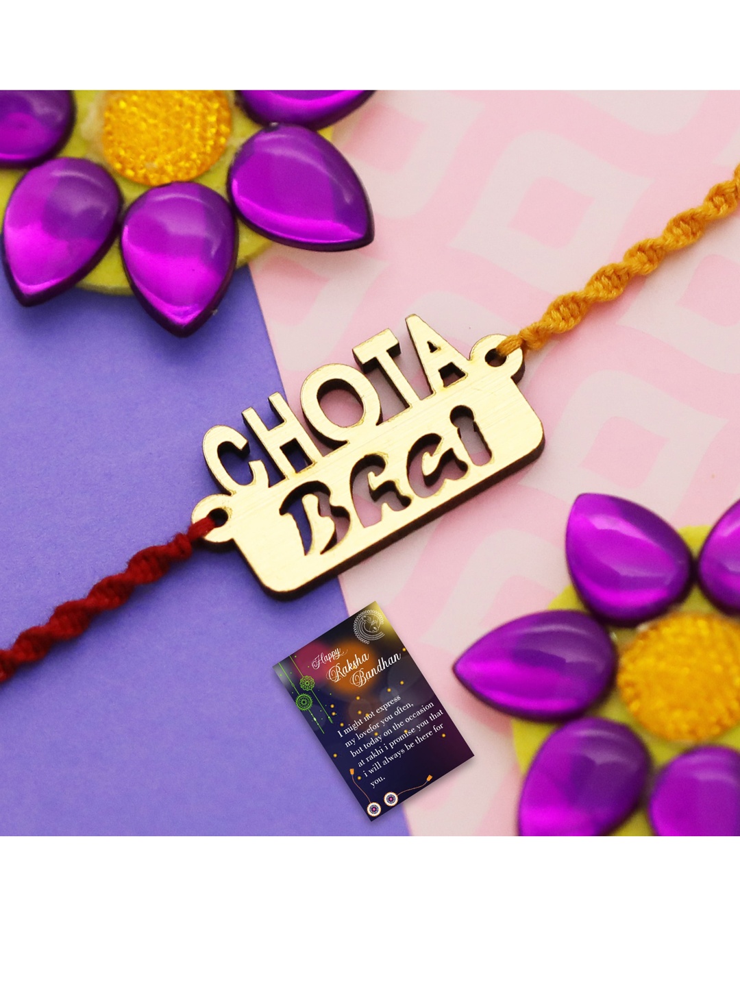 

Silver Shine 2 Rakhi with Roli Chawal, Multi
