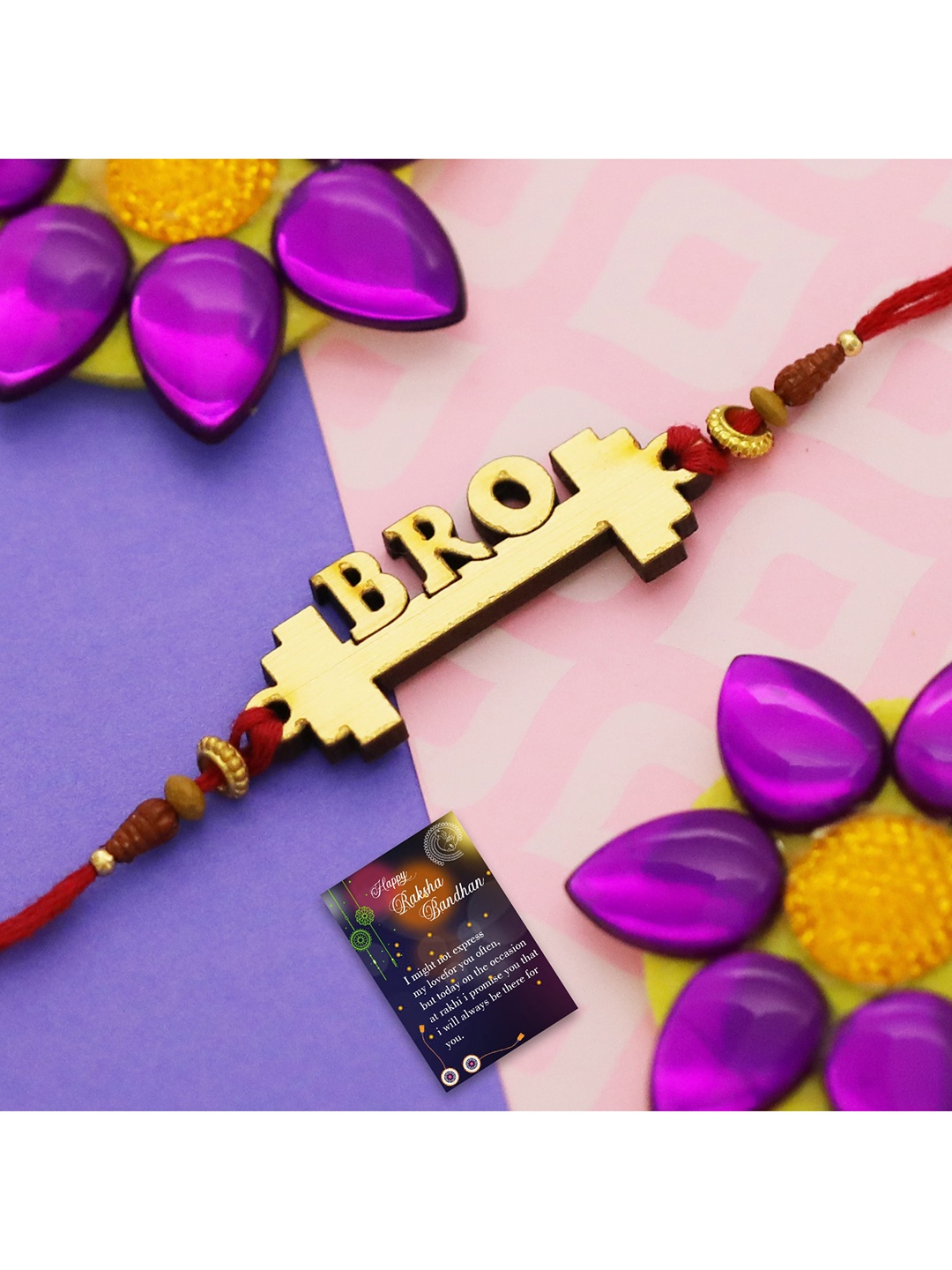 

Silver Shine 2 Rakhi with Roli Chawal, Multi