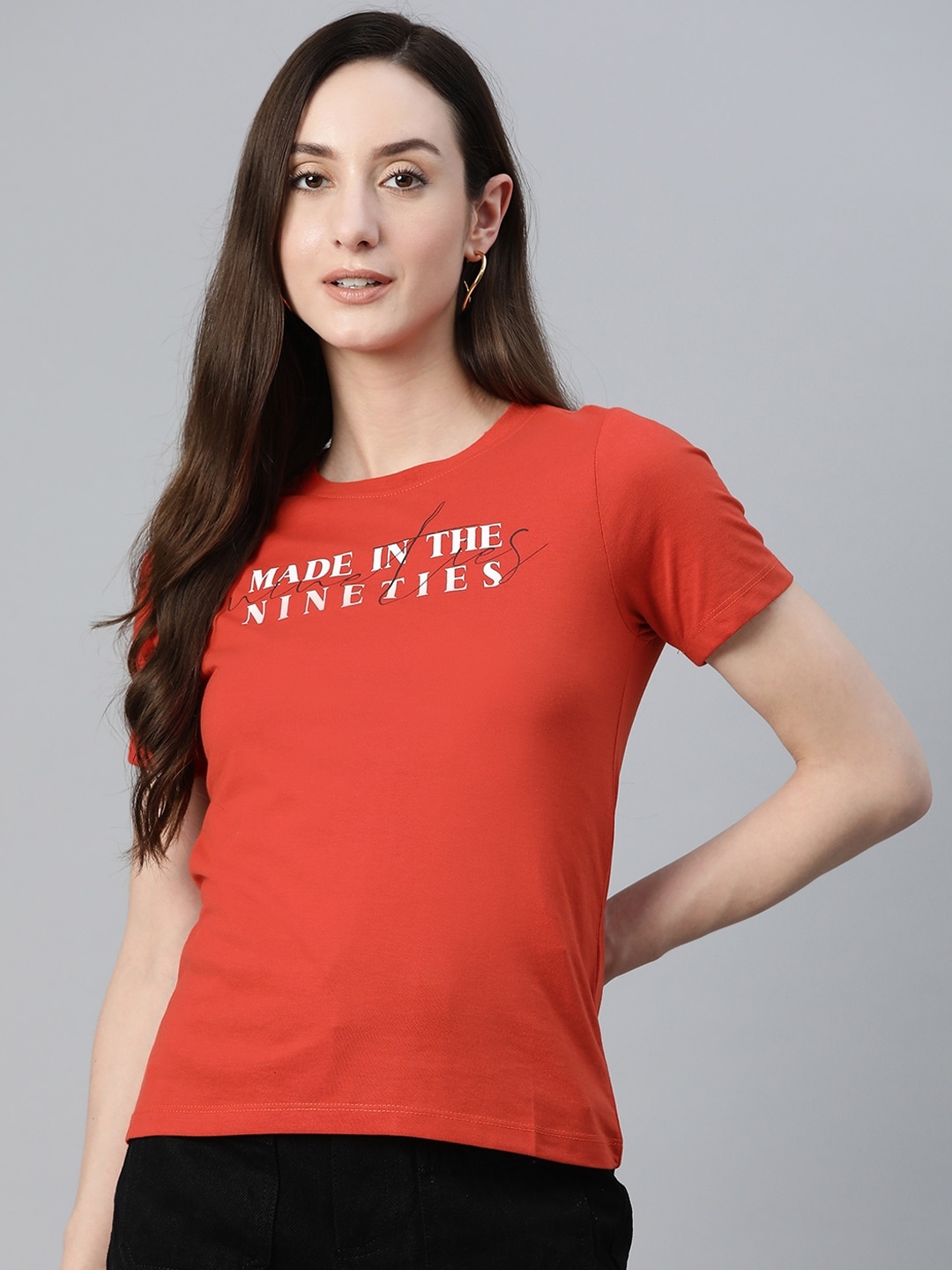 

Provogue Typography Printed T-shirt, Red