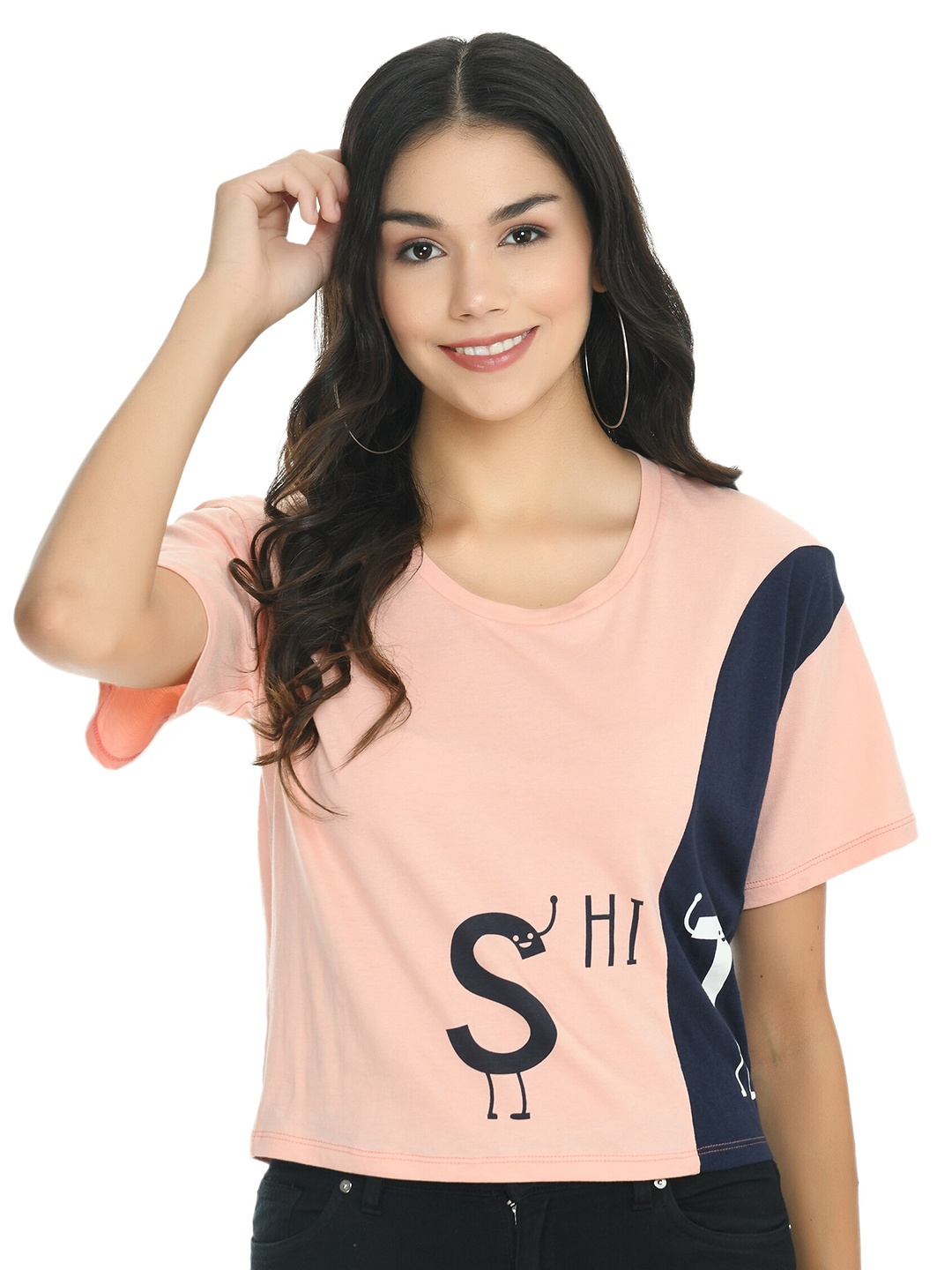 

DOLSU Pink Print Top