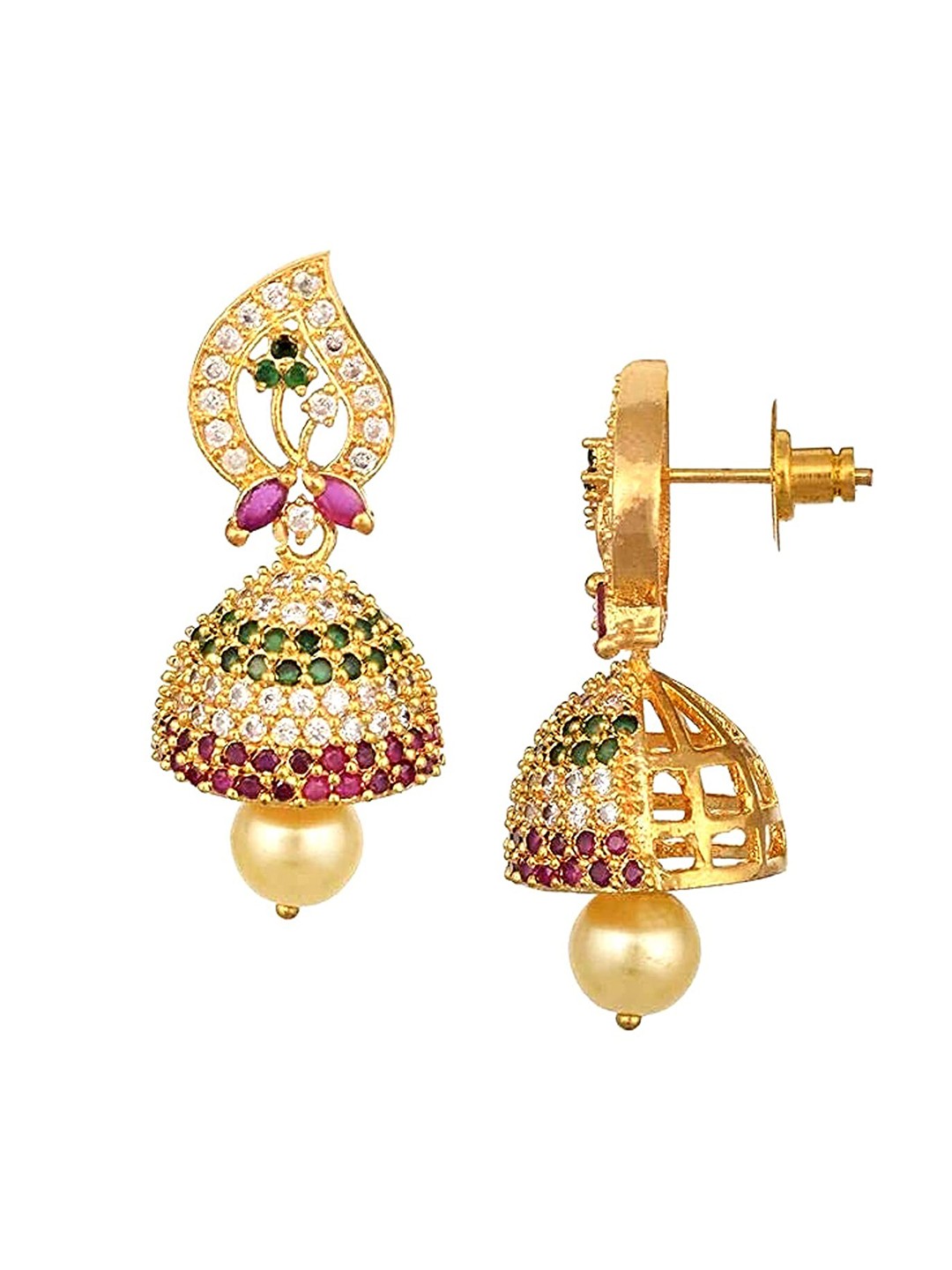 

Mallepula Multicoloured Contemporary Jhumkas Earrings, Multi