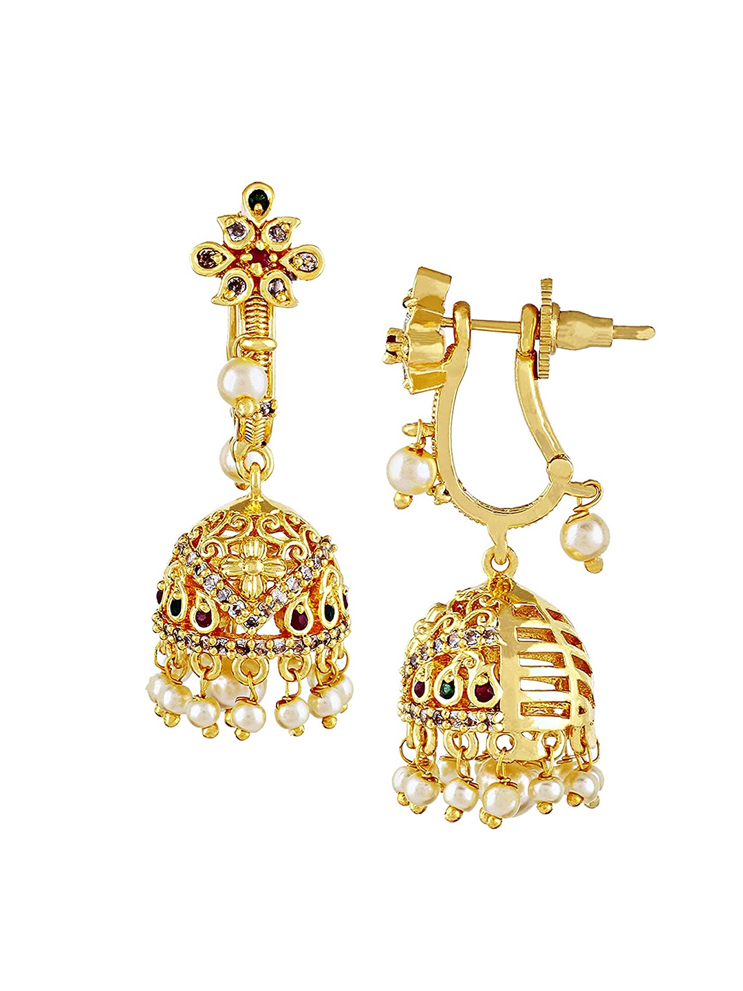 

Mallepula Multicoloured Contemporary Jhumkas Earrings, Multi