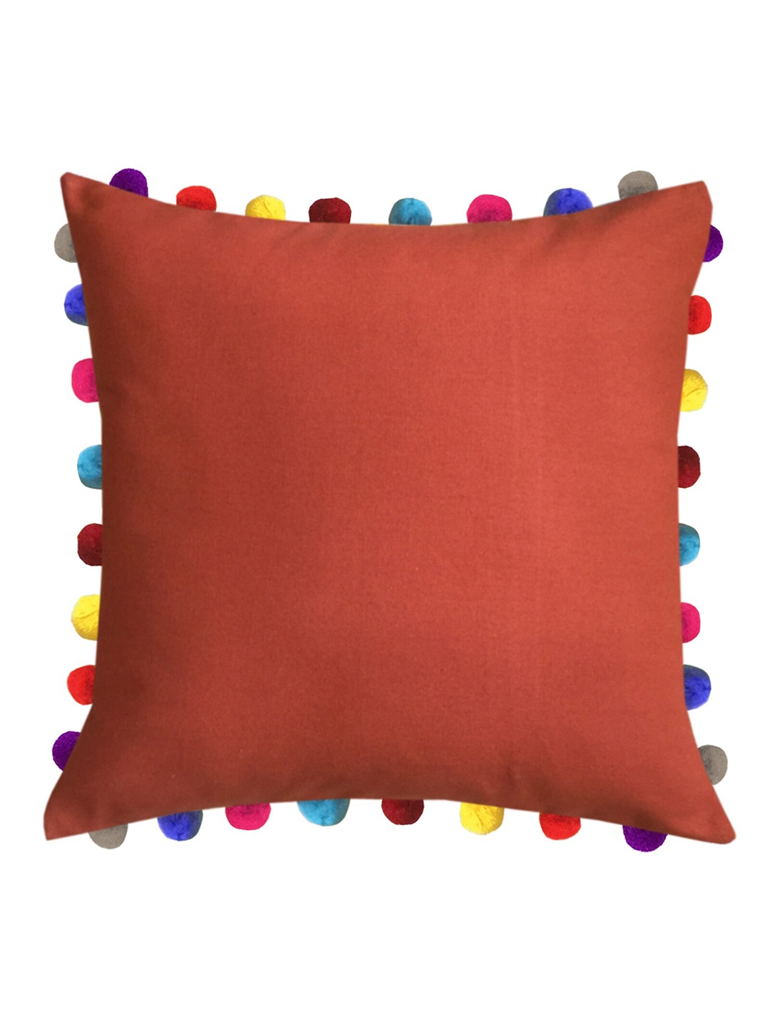 

Lushomes Copper-Toned & Red Square Cushion Covers