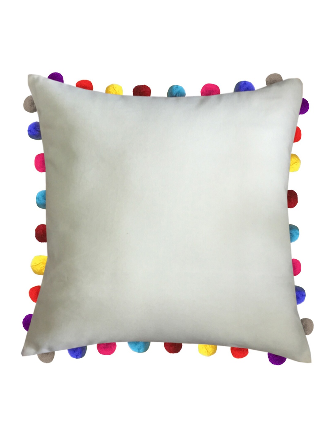 

Lushomes Off White & Red Square Cushion Covers
