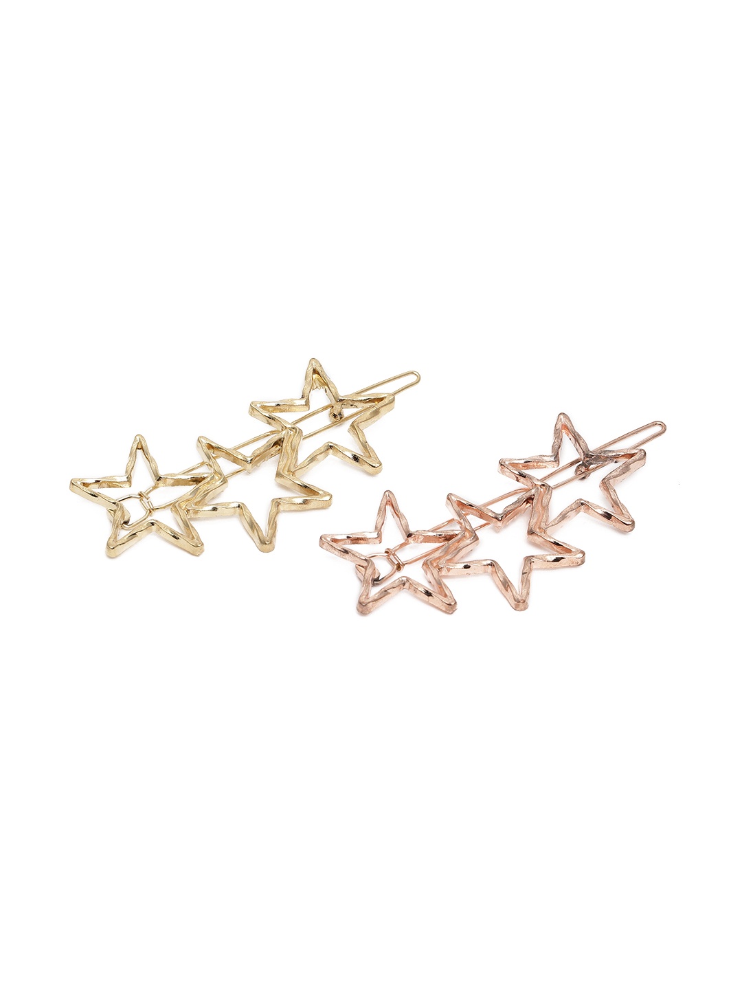 

I Jewels Set of 2 Gold-Toned Star Shaped Hair Pins