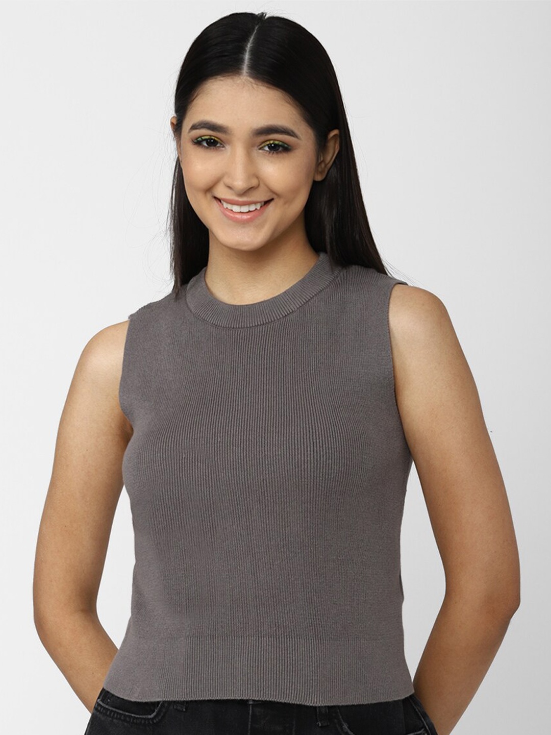 

FOREVER 21 Women Grey Sweater Vest