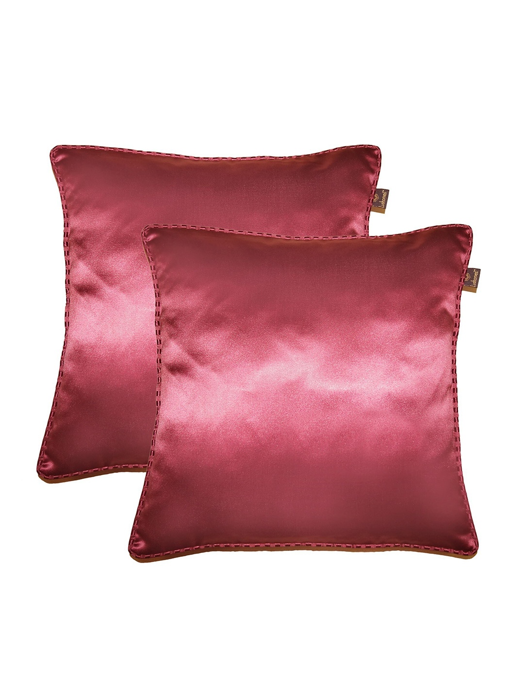 

Lushomes Burgundy Set of 2 Square Cushion Covers