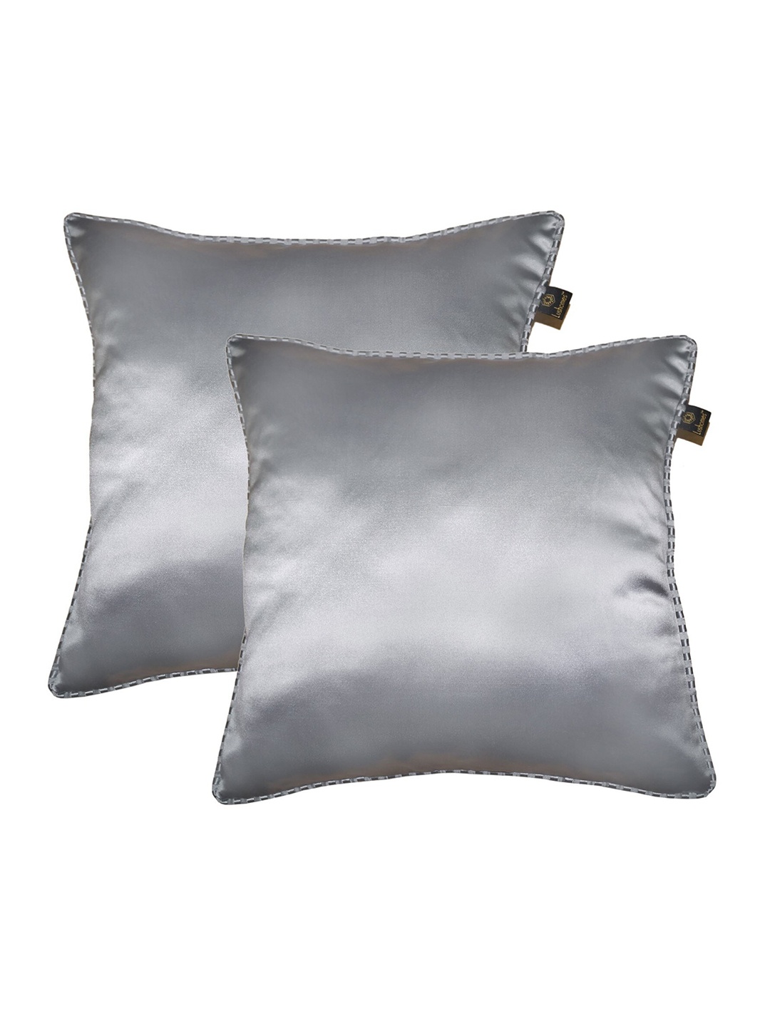 

Lushomes Grey Set of 2 Square Cushion Covers