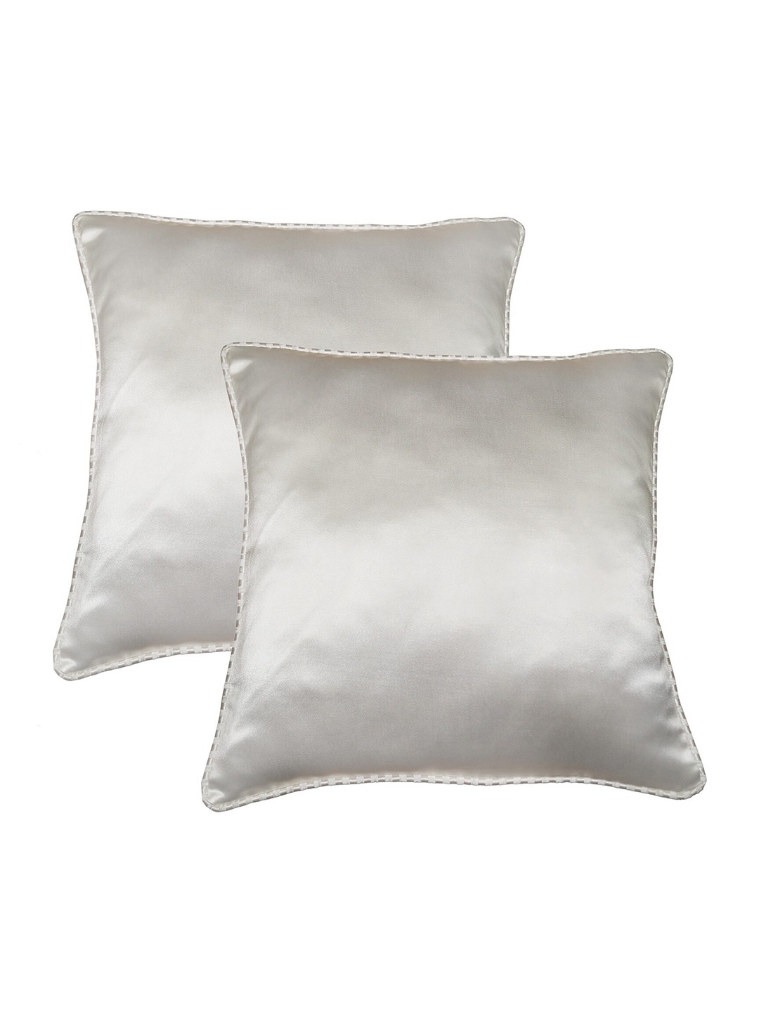 

Lushomes Cream-Coloured Set of 2 Square Cushion Covers