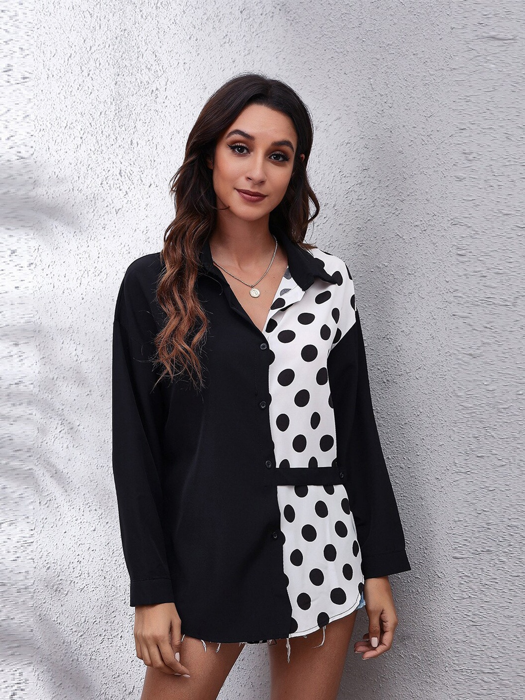 

StyleCast Black Print Top