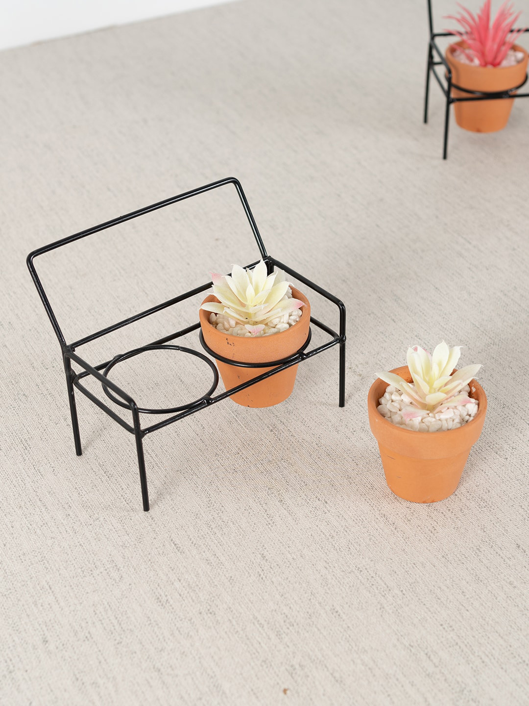 

HomeTown Ilana Ceramic Pottery Artificial Bonsai Plant With Stand, Green