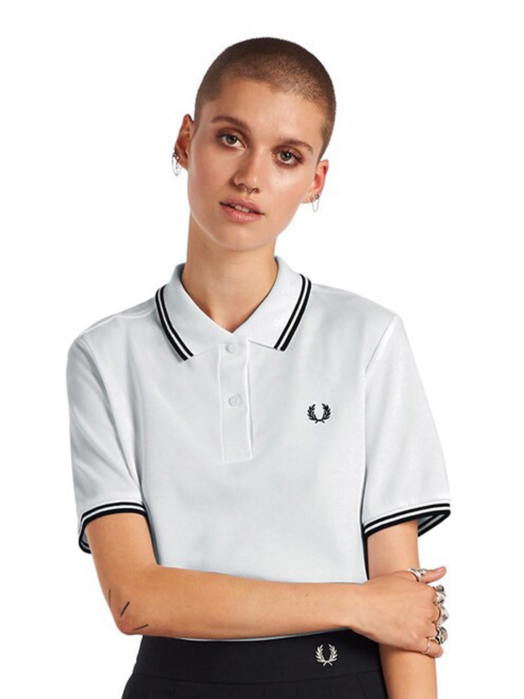

Fred Perry White Shirt Style Top