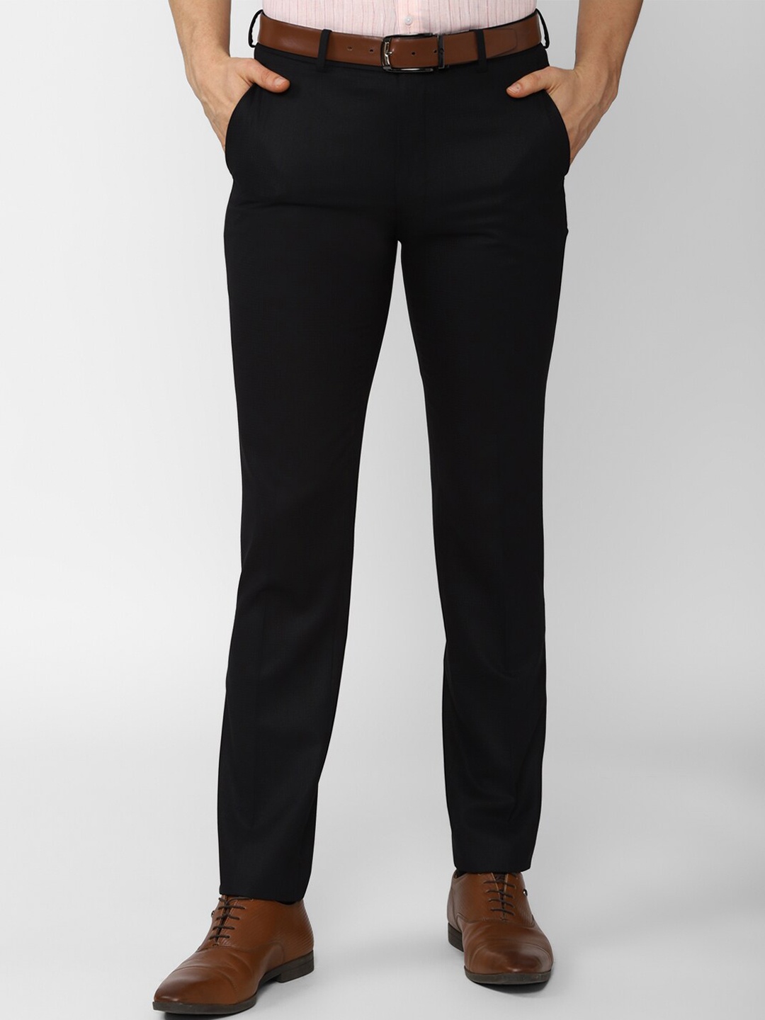 

Van Heusen Men Black Slim Fit Trousers