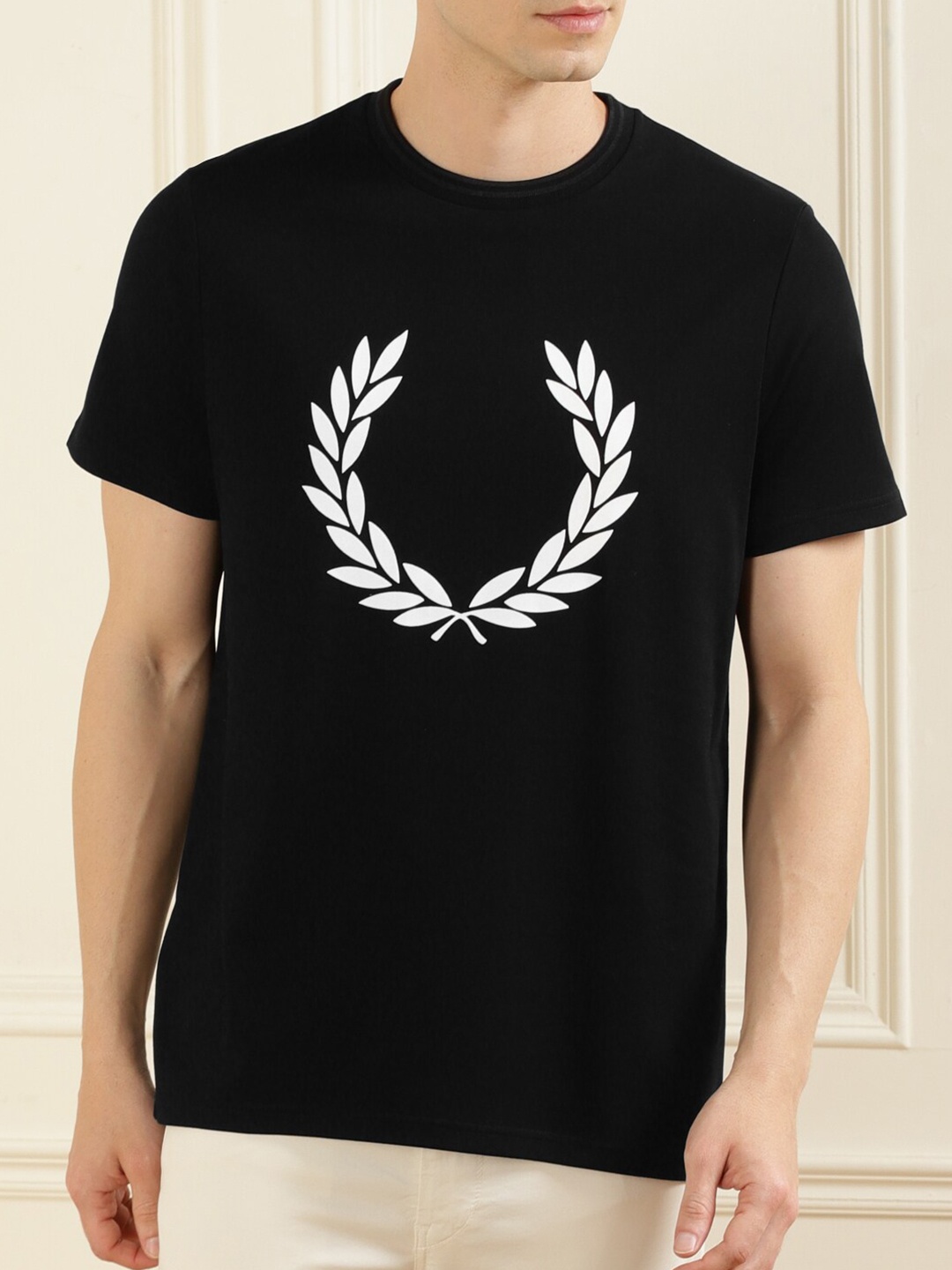

Fred Perry Men Black Printed Monochrome T-shirt