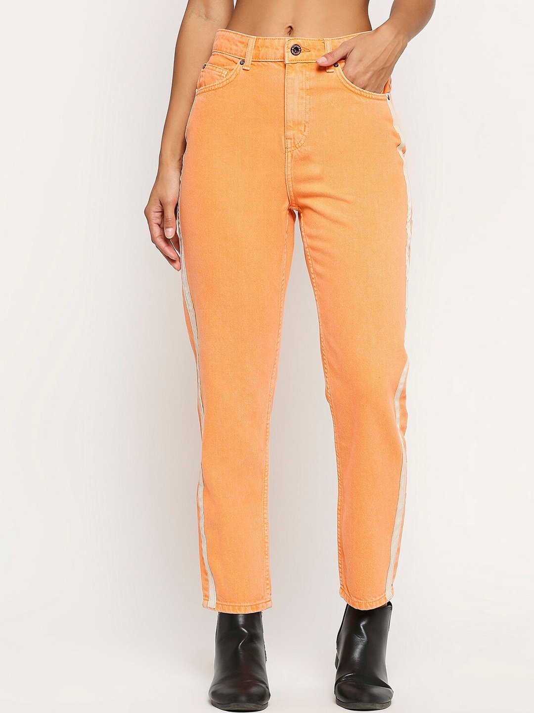 

LOVEGEN Women Orange High-Rise Jeans