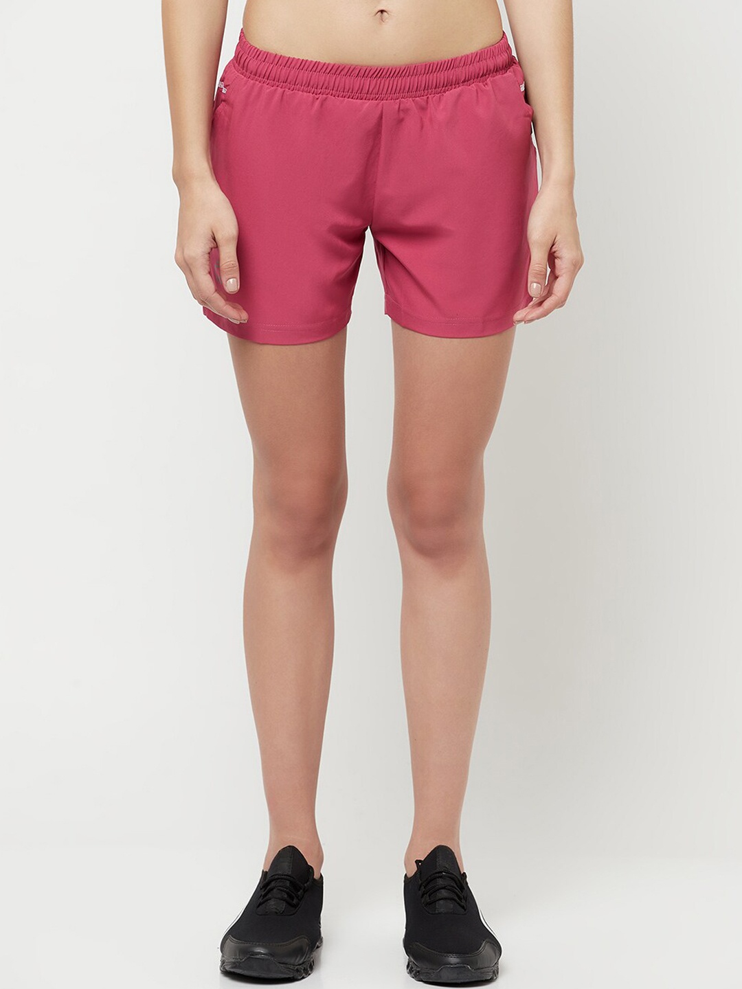 

Truerevo Women Pink Low-Rise Running Sports Shorts