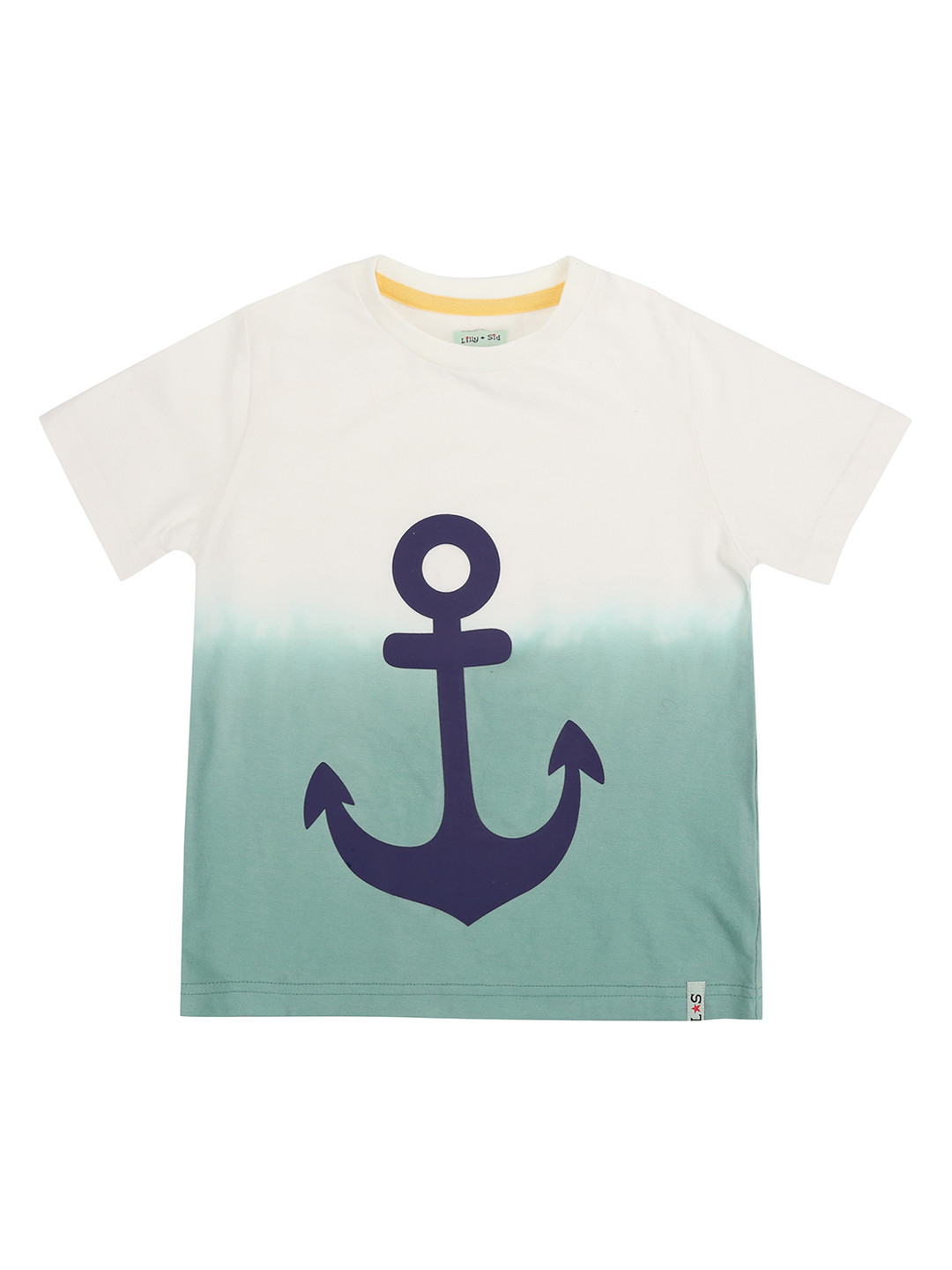 

Lilly and Sid Kids White & Green Printed Organic Cotton T-Shirt