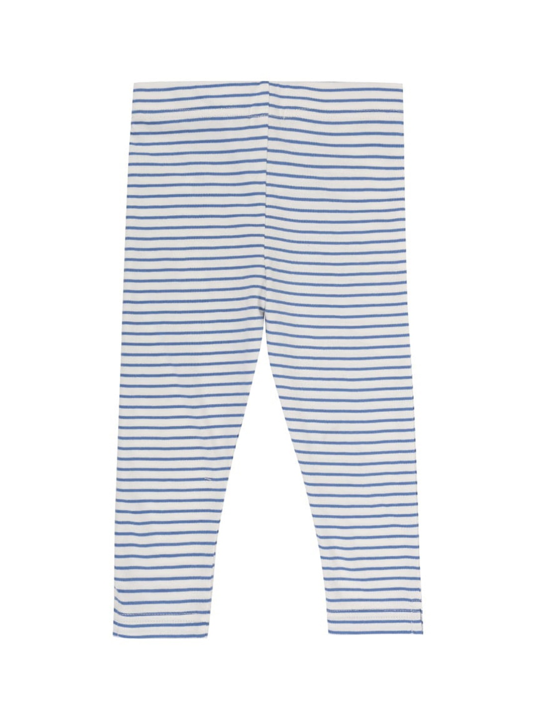 

Lilly and Sid Girls Striped Ankle-Length Organic Cotton Legging, Blue