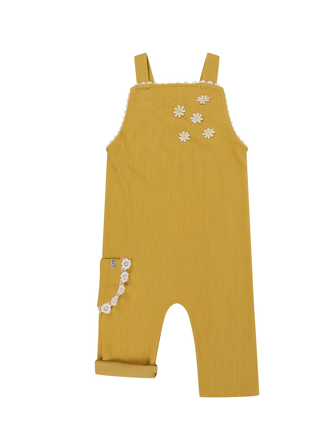 

Lilly and Sid Kids Yellow & White Organic Cotton Playsuit