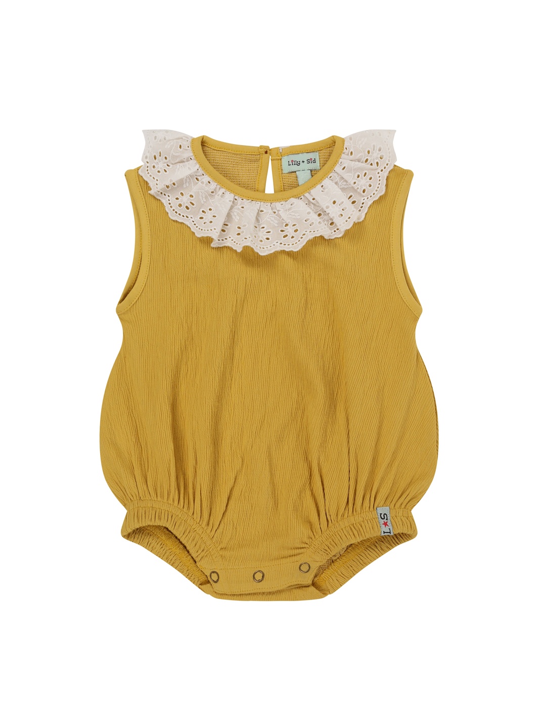 

Lilly and Sid Kids Yellow & White Organic Cotton Rompers