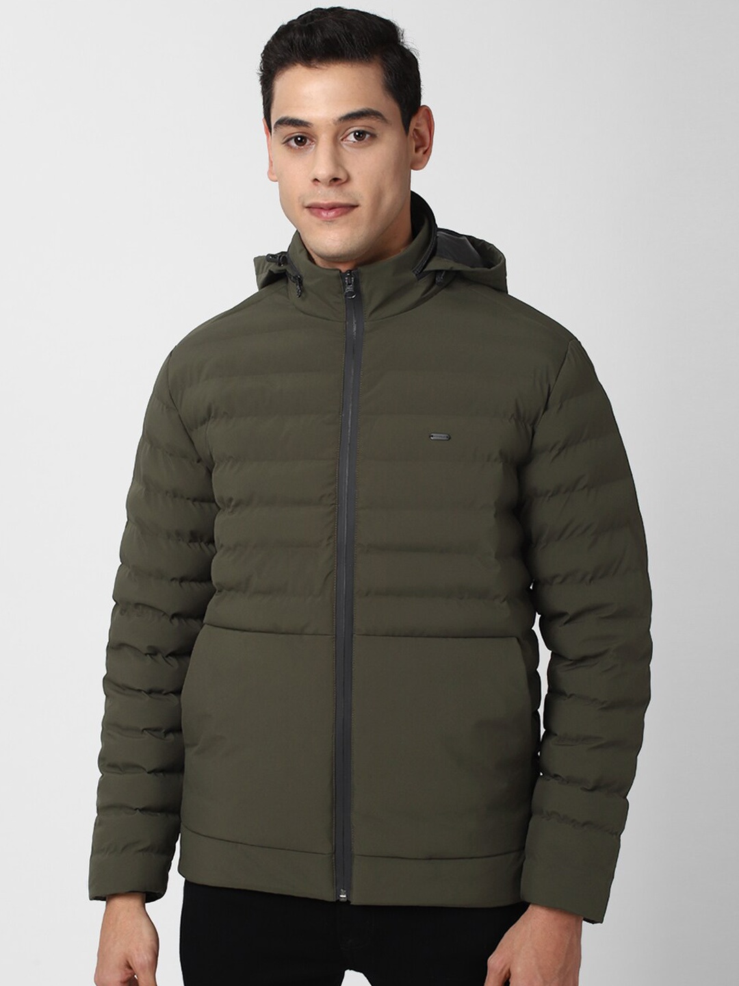 

Peter England Casuals Men Olive Green Puffer Jacket
