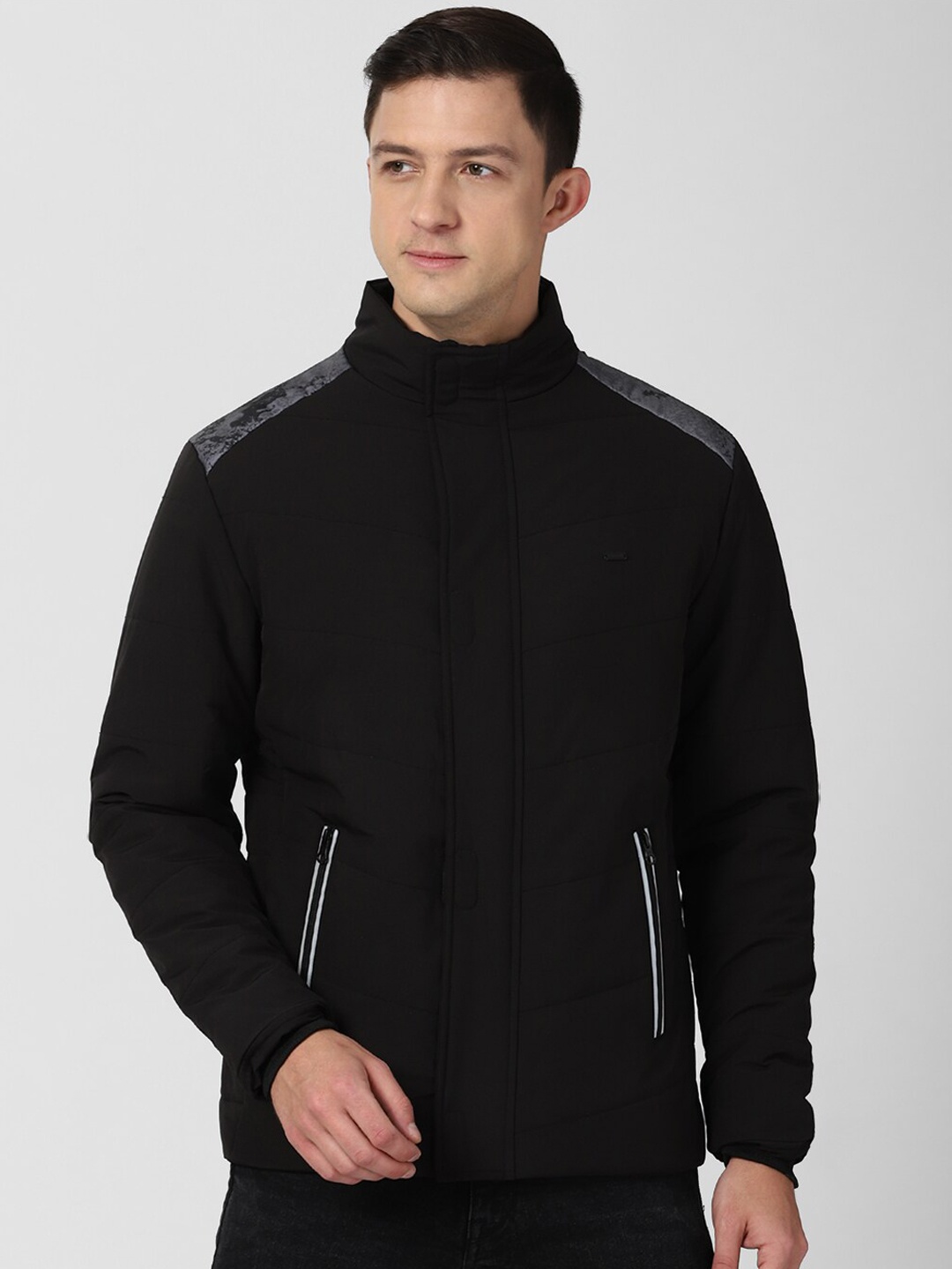 

Peter England Casuals Men Black Longline Sporty Jacket