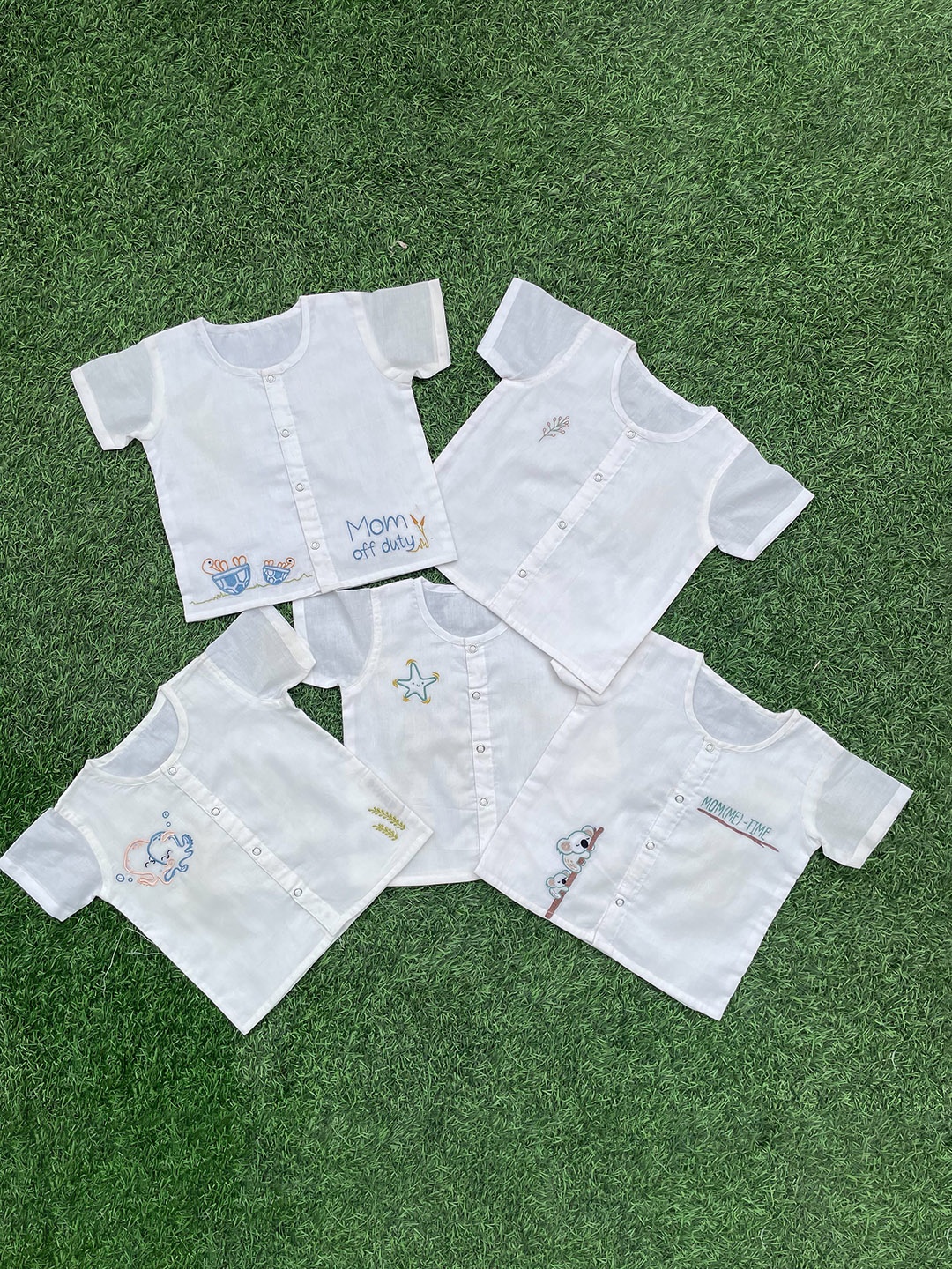

Bhaakur Kids Set of 5 Jhablas, White