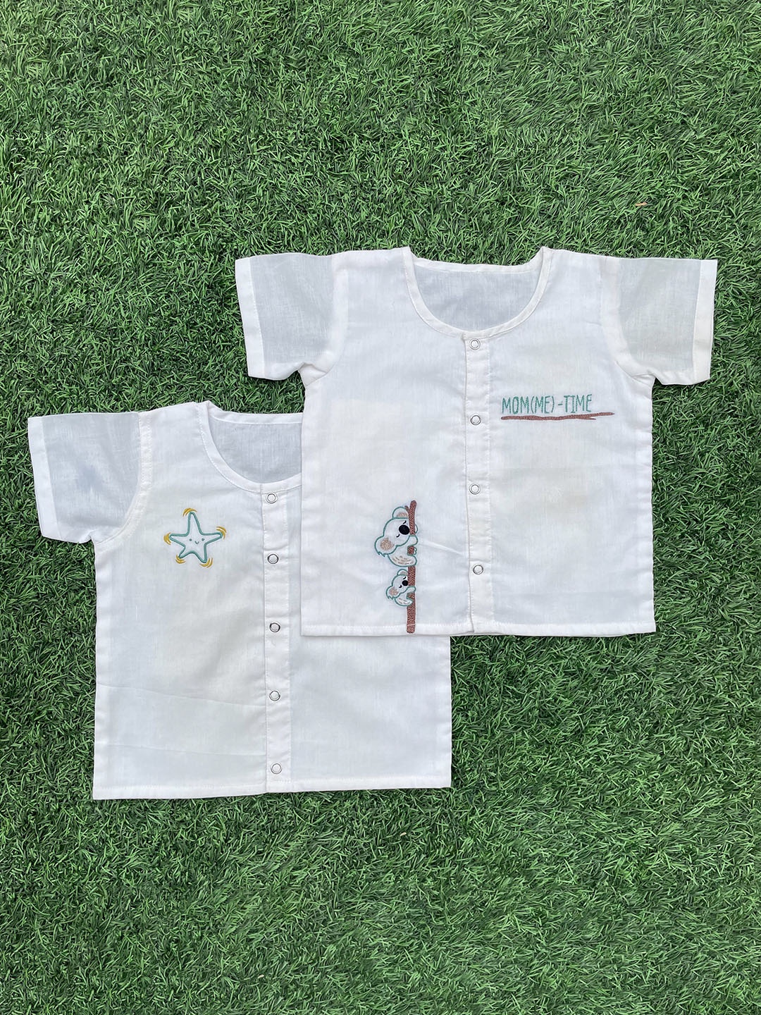 

Bhaakur Kids Pack of 2 Jhabla, White
