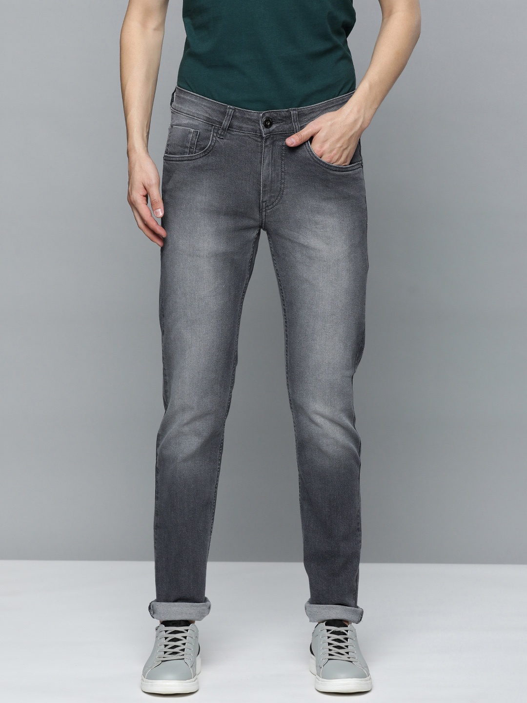 

Flying Machine Men Grey Jackson Skinny Fit Heavy Fade Stretchable Jeans