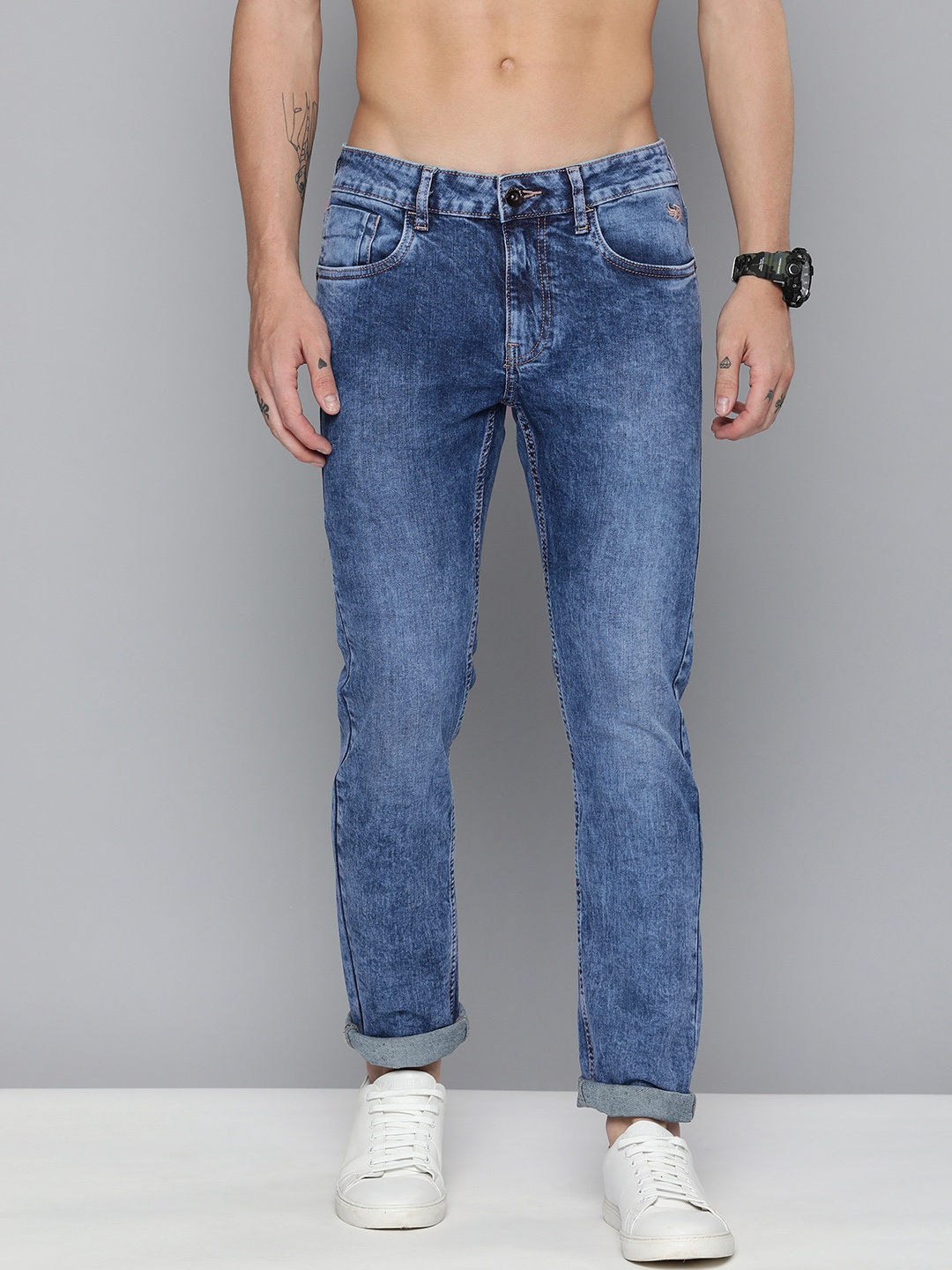

Flying Machine Men Blue Micheal Slim Fit Light Fade Stretchable Jeans