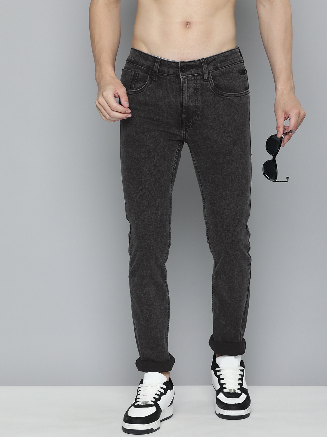 

Flying Machine Men Micheal Slim Fit Stretchable Jeans, Grey