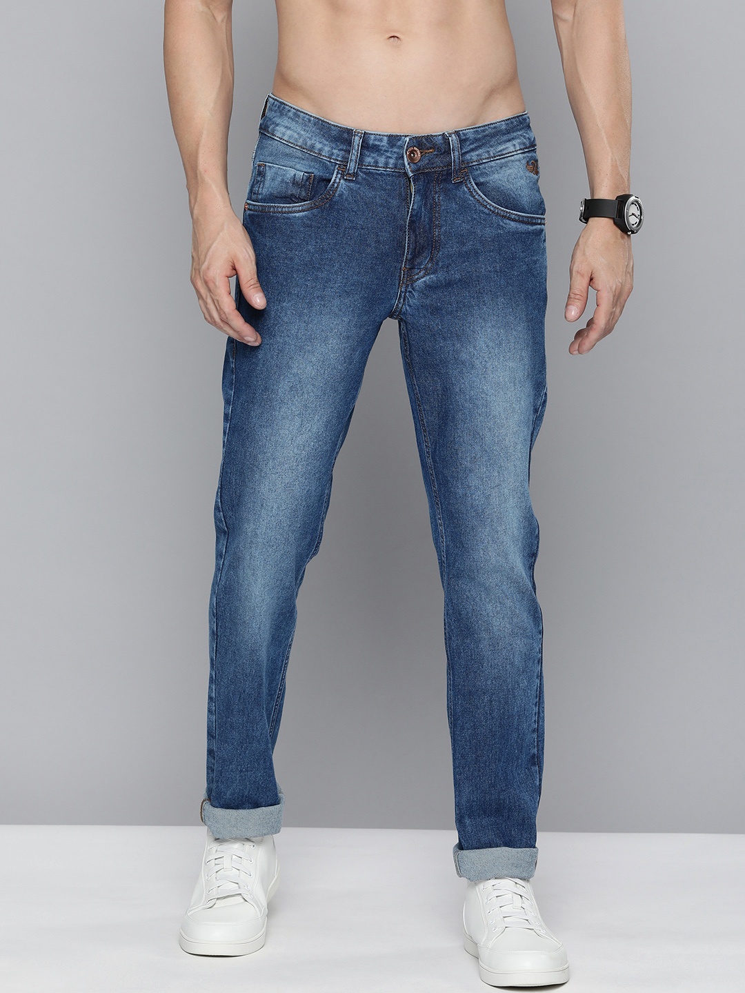 

Flying Machine Men Blue Jackson Skinny Fit Low-Rise Light Fade Stretchable Jeans