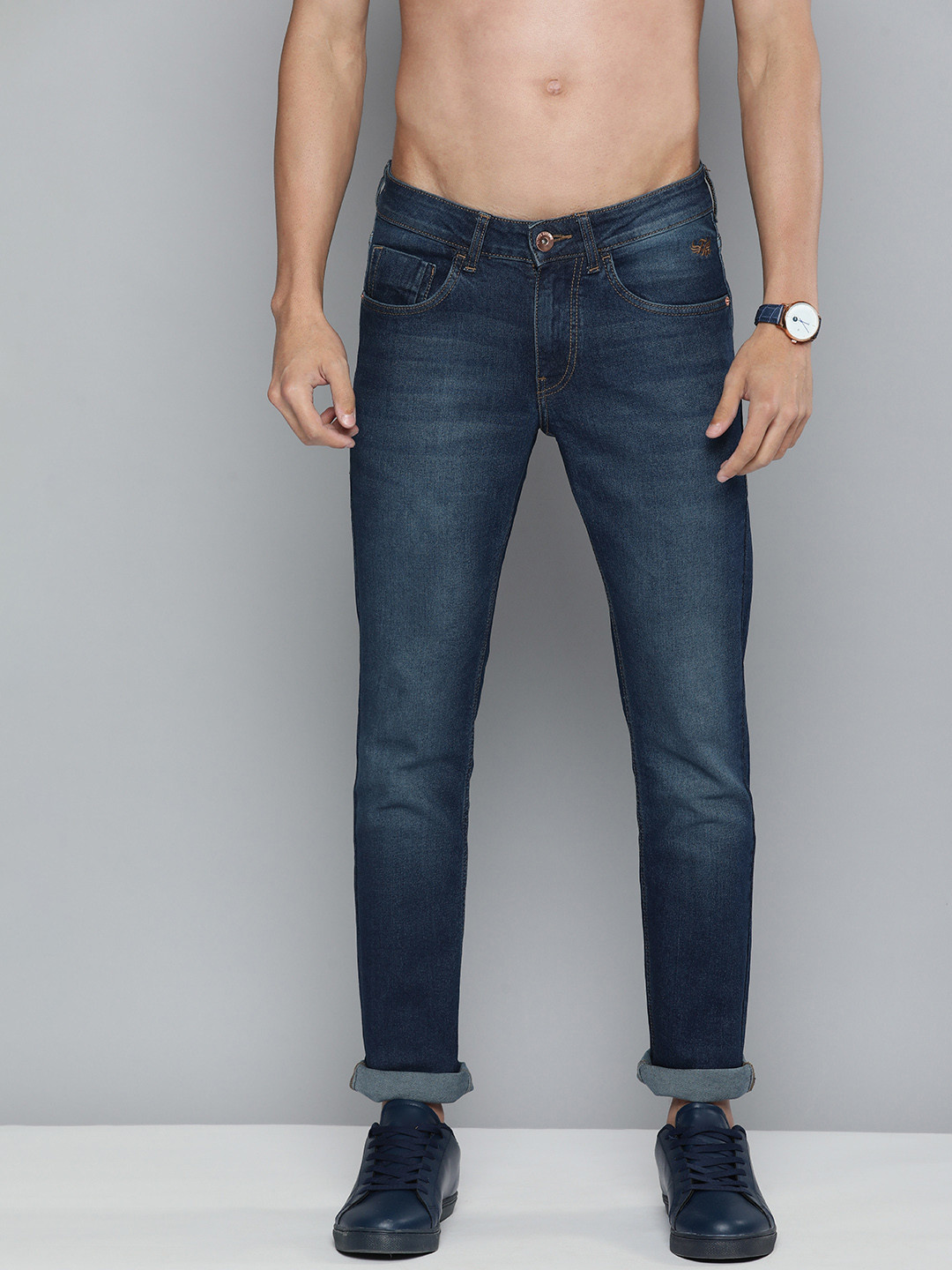 

Flying Machine Men Blue Jackson Skinny Fit Mid-Rise Light Fade Stretchable Jeans