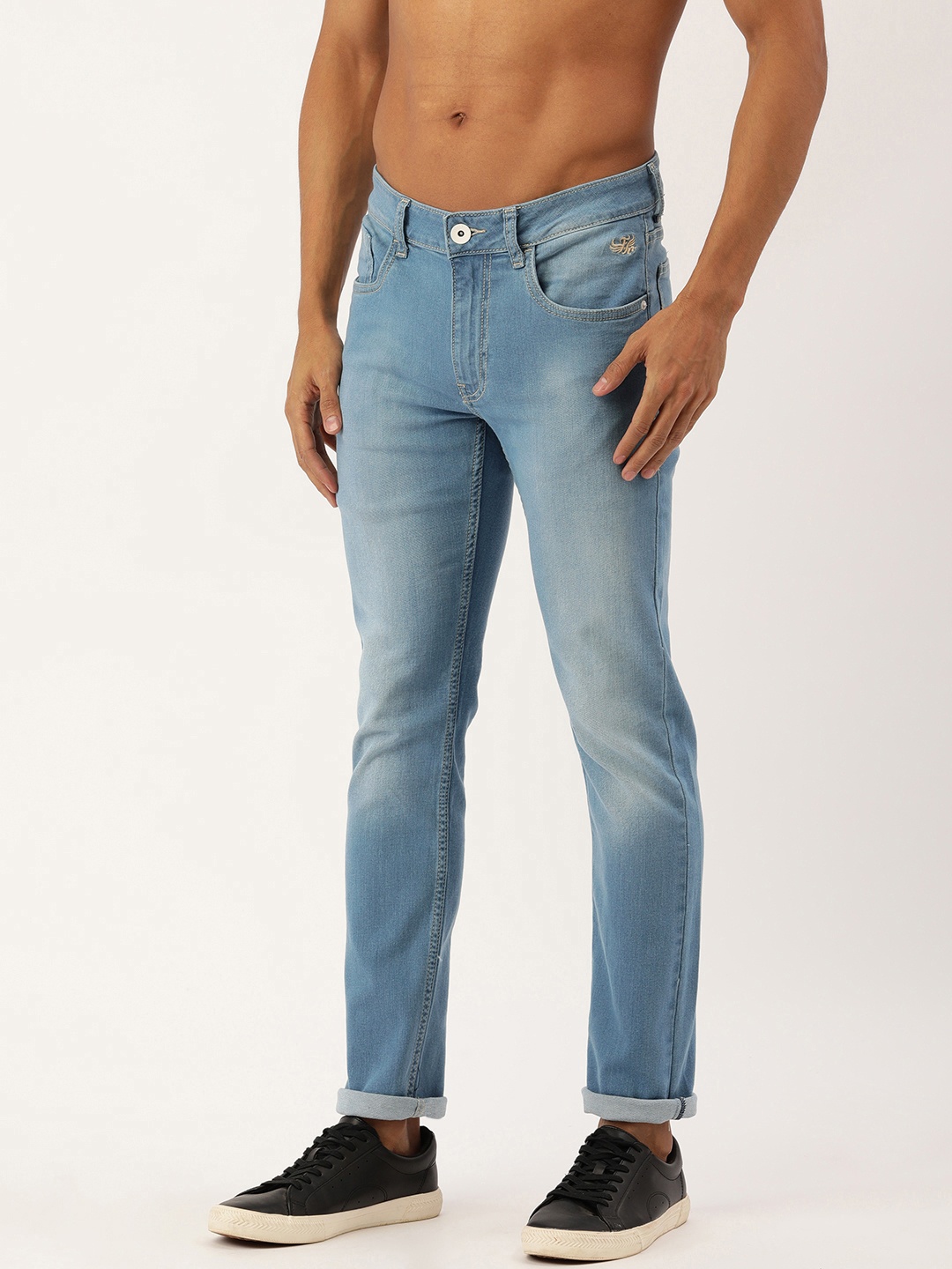 

Flying Machine Men Blue Micheal Slim Fit Heavy Fade Stretchable Jeans