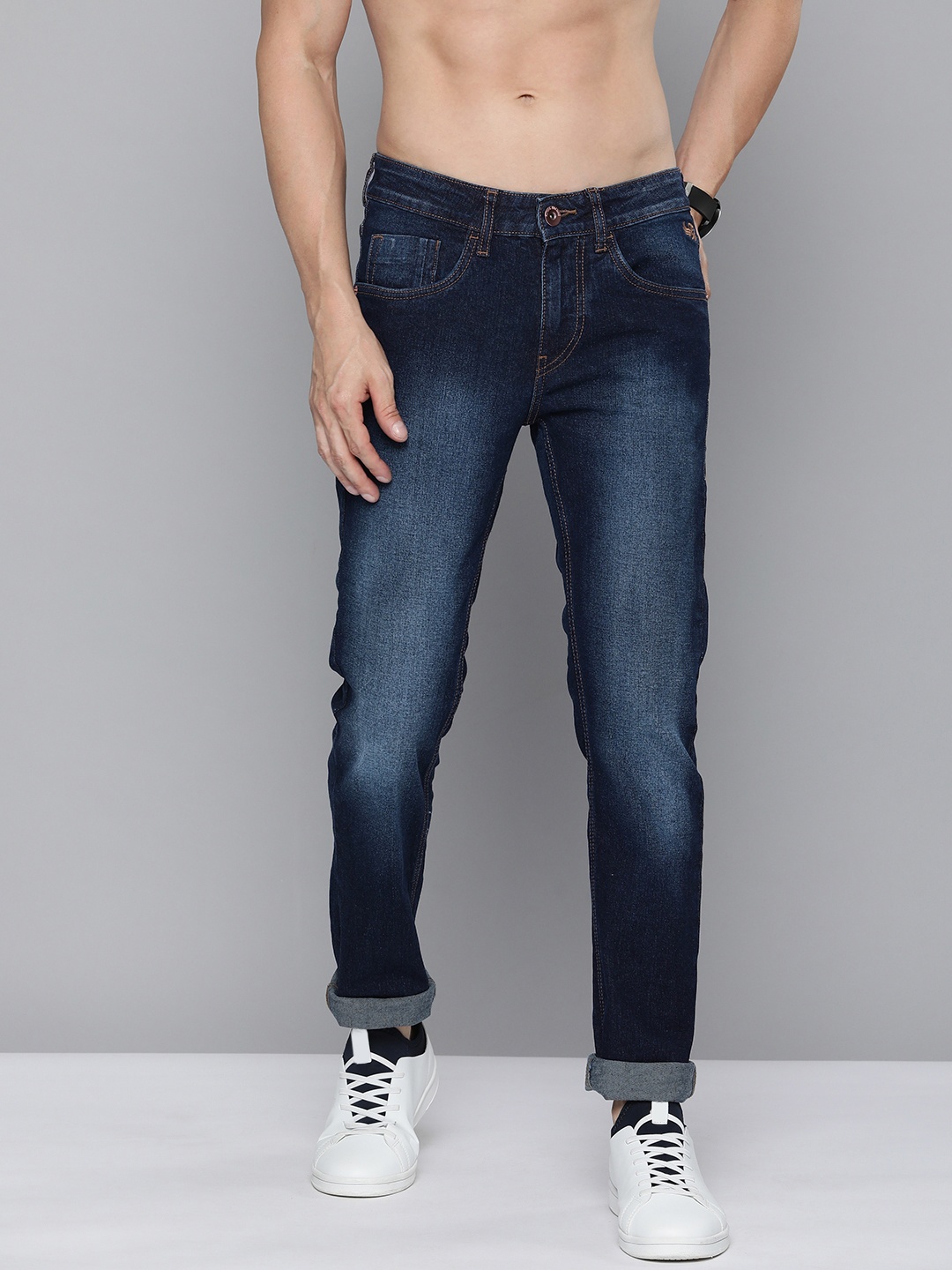 

Flying Machine Men Blue Jackson Skinny Fit Mid-Rise Light Fade Stretchable Jeans