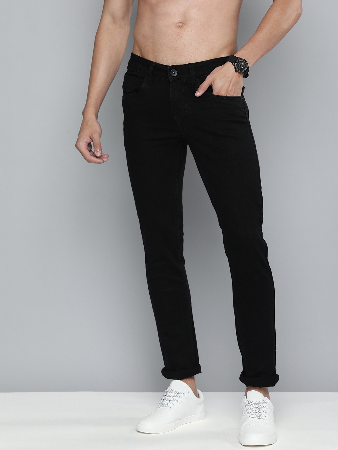 

Flying Machine Men Black Jackson Skinny Fit Low-Rise Stretchable Jeans