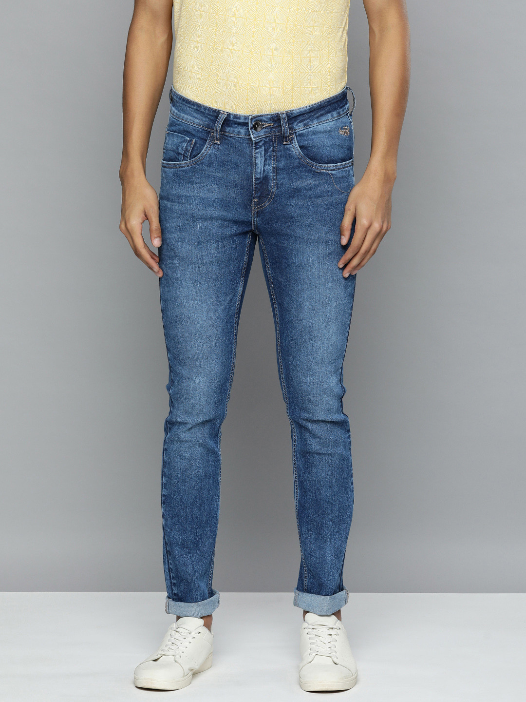 

Flying Machine Men Blue Jackson Skinny Fit Low-Rise Light Fade Stretchable Jeans