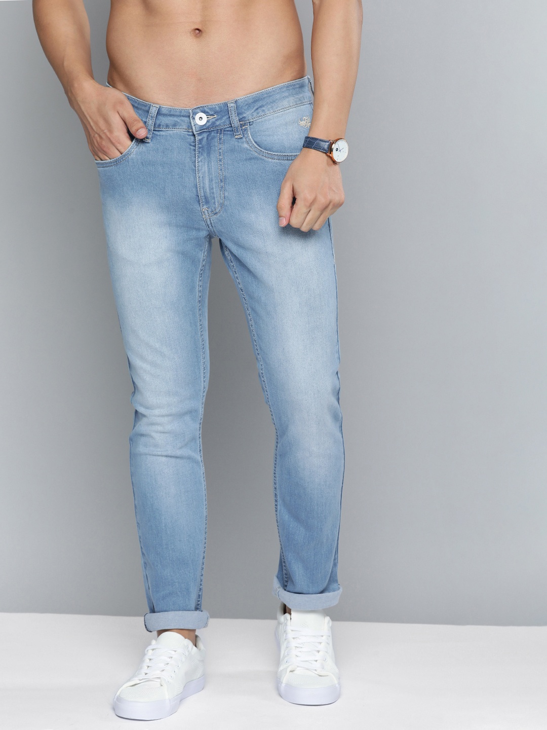 

Flying Machine Men Blue Micheal Light Fade Stretchable Slim Fit Casual Jeans